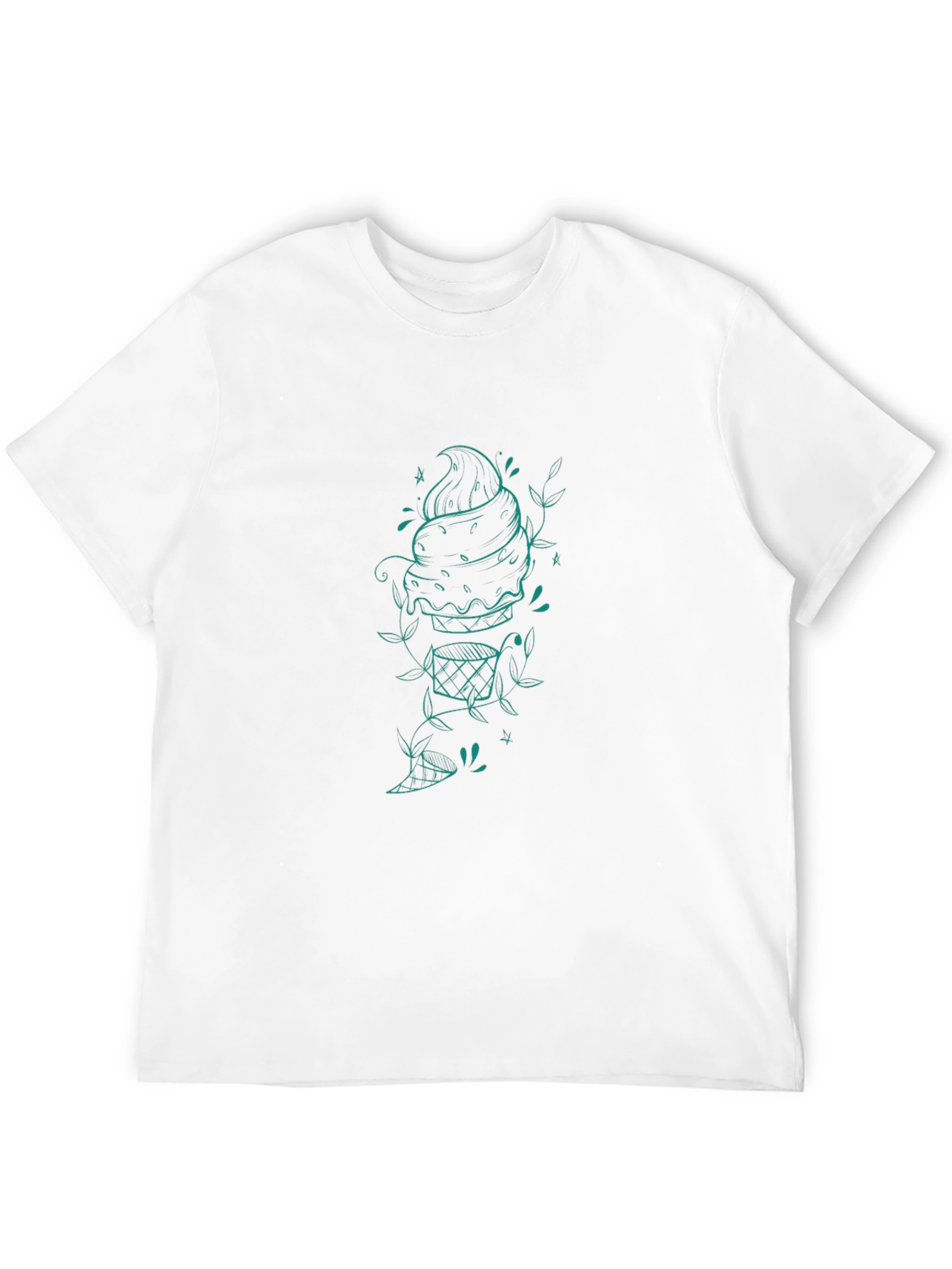 Cool Graphic Tee - Ice Cream Cone Design