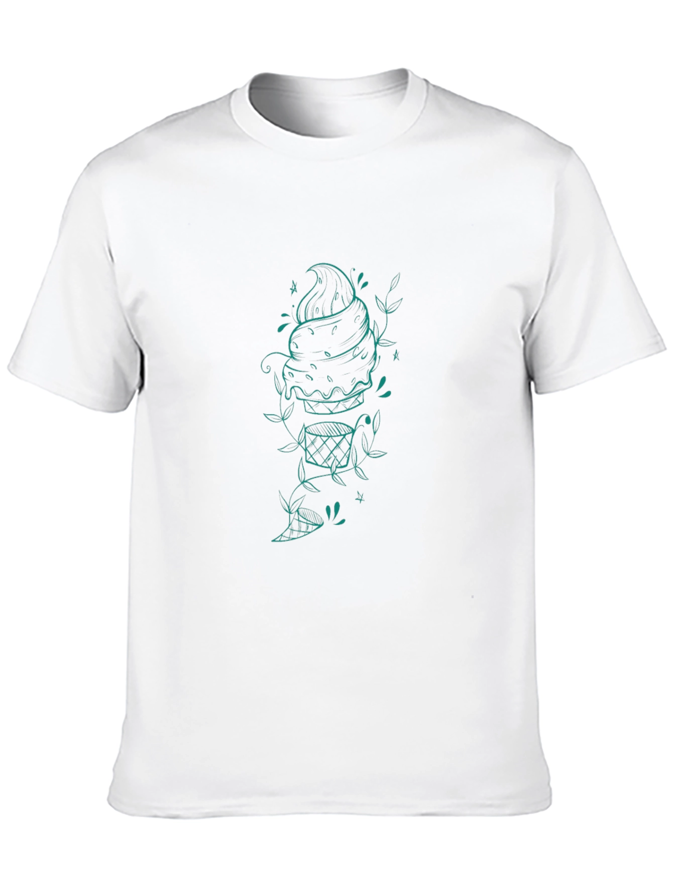 Cool Graphic Tee - Ice Cream Cone Design