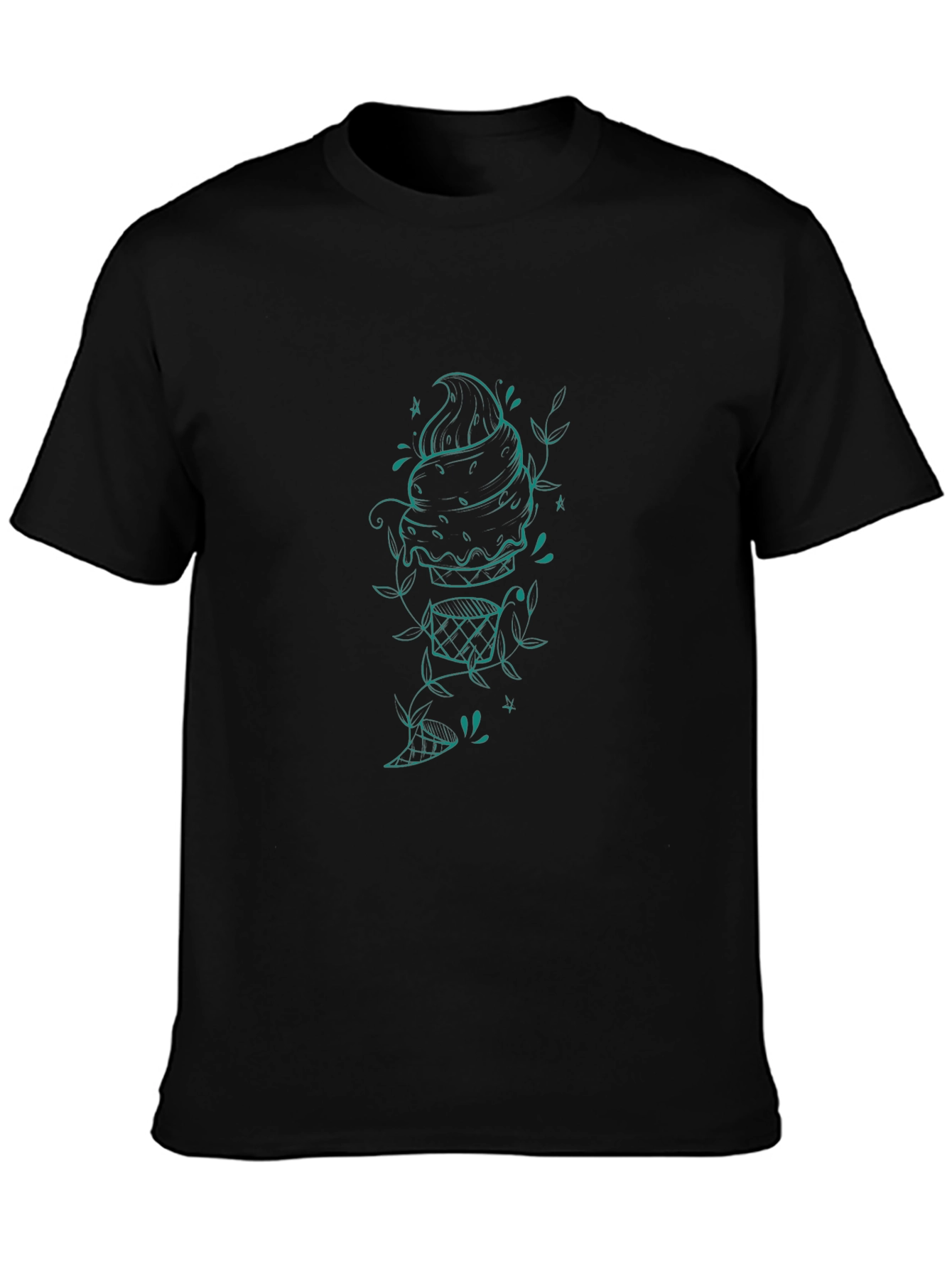 Cool Graphic Tee - Ice Cream Cone Design