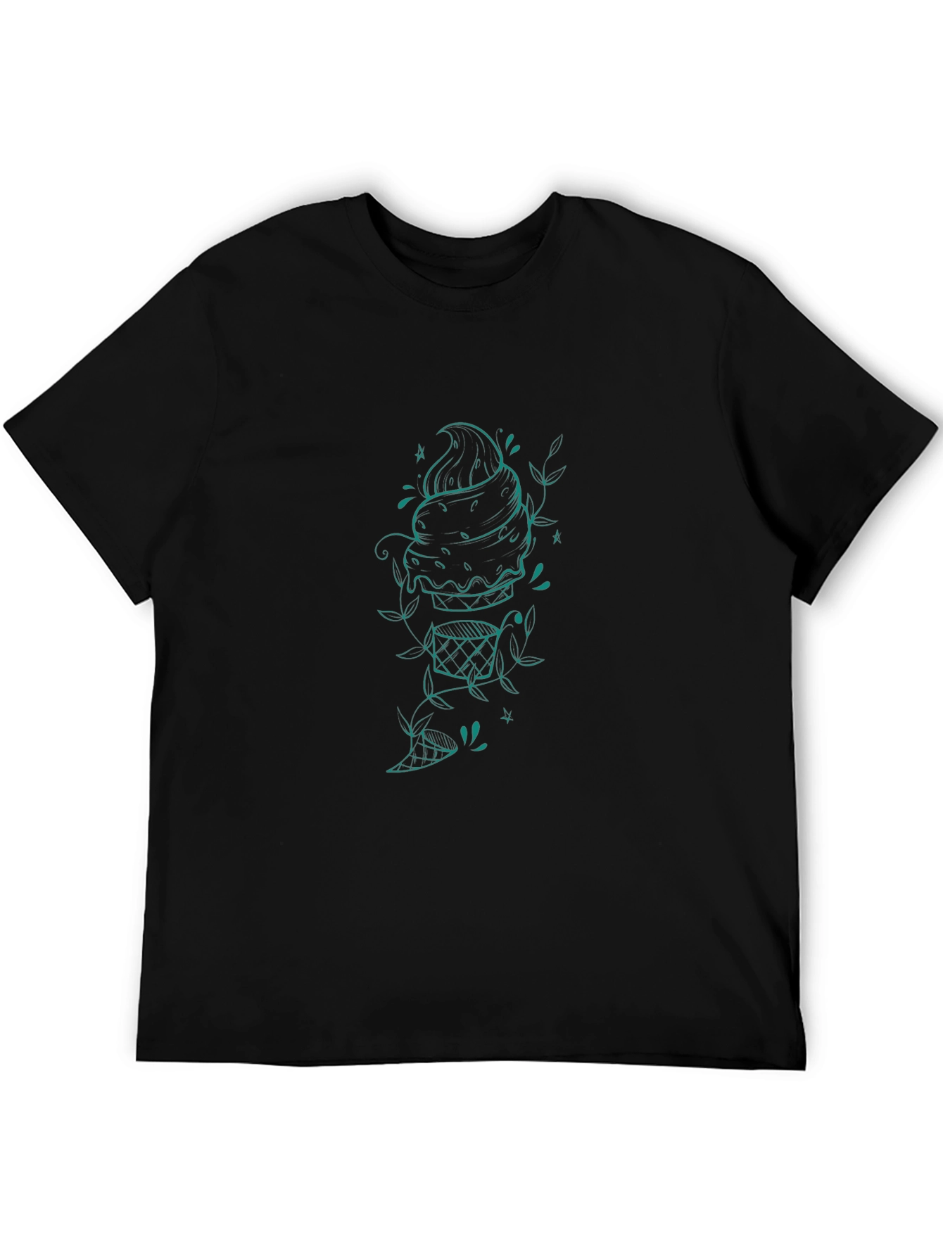 Cool Graphic Tee - Ice Cream Cone Design