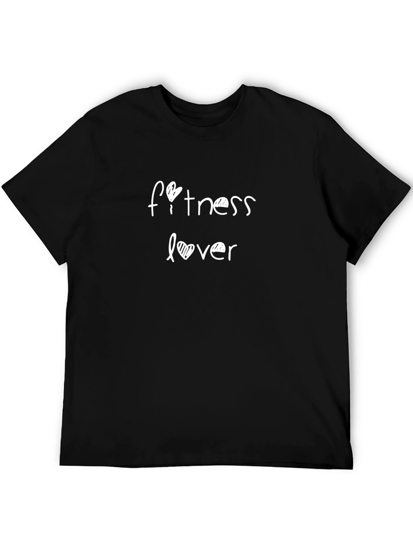 Fitness Lover Graphic Tee - Black