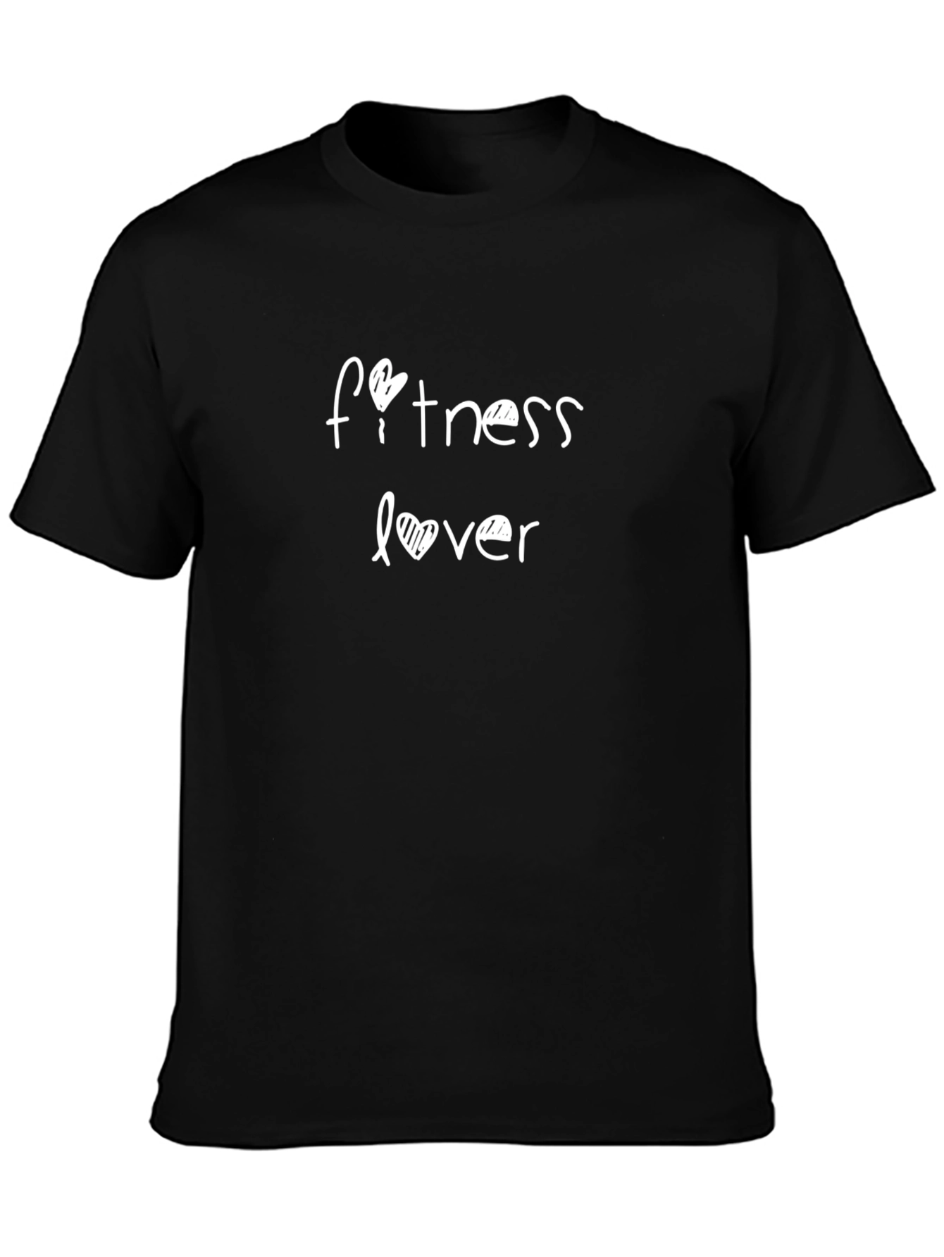 Fitness Lover Graphic Tee - Black