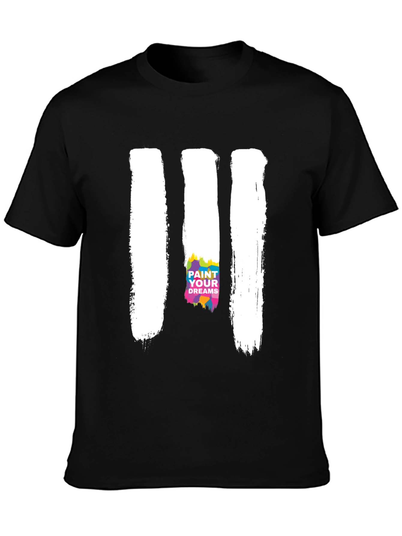 Paint Your Dreams Graphic Tee - Stylish Black T-Shirt