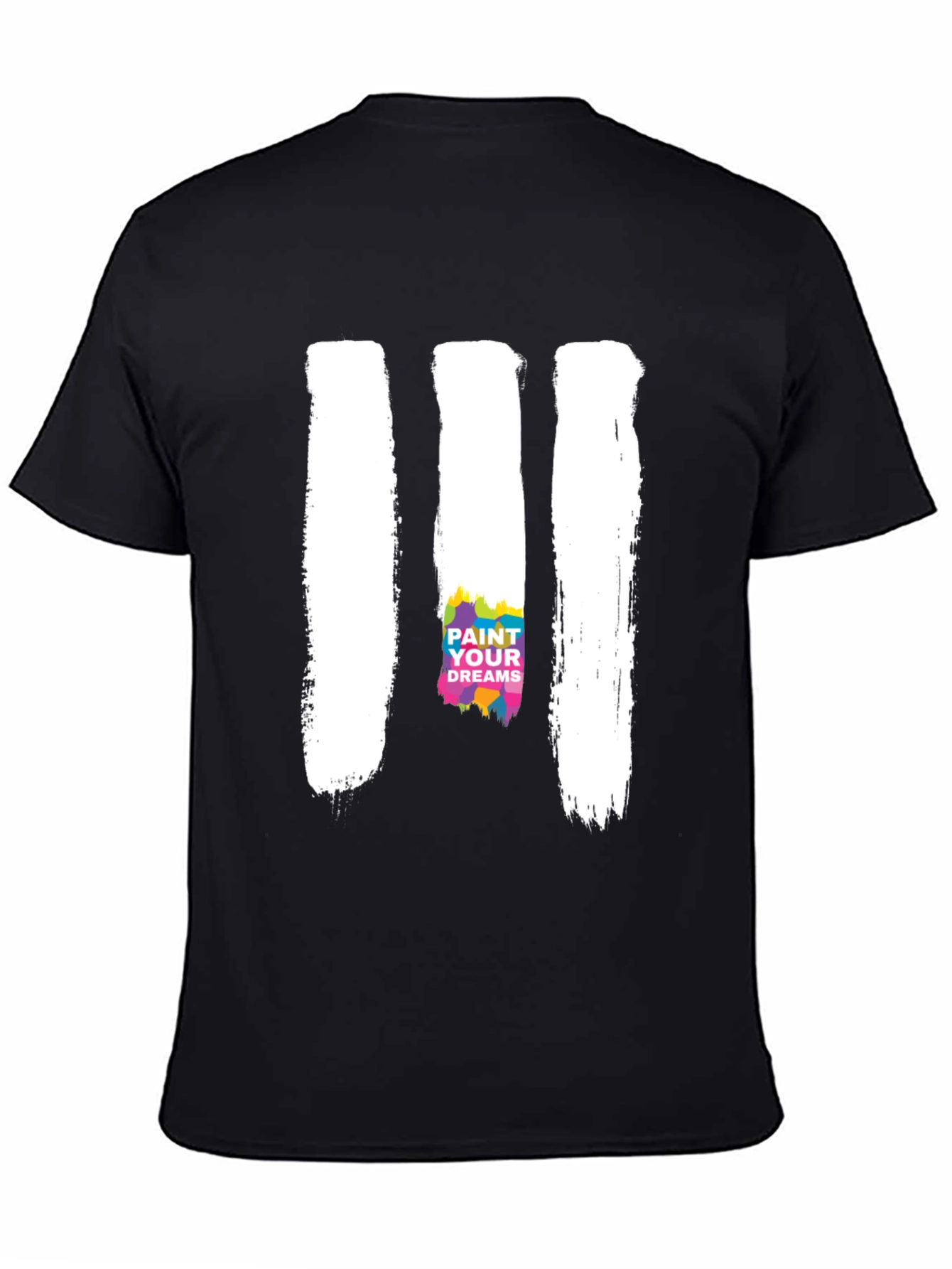 Paint Your Dreams Graphic Tee - Stylish Black T-Shirt