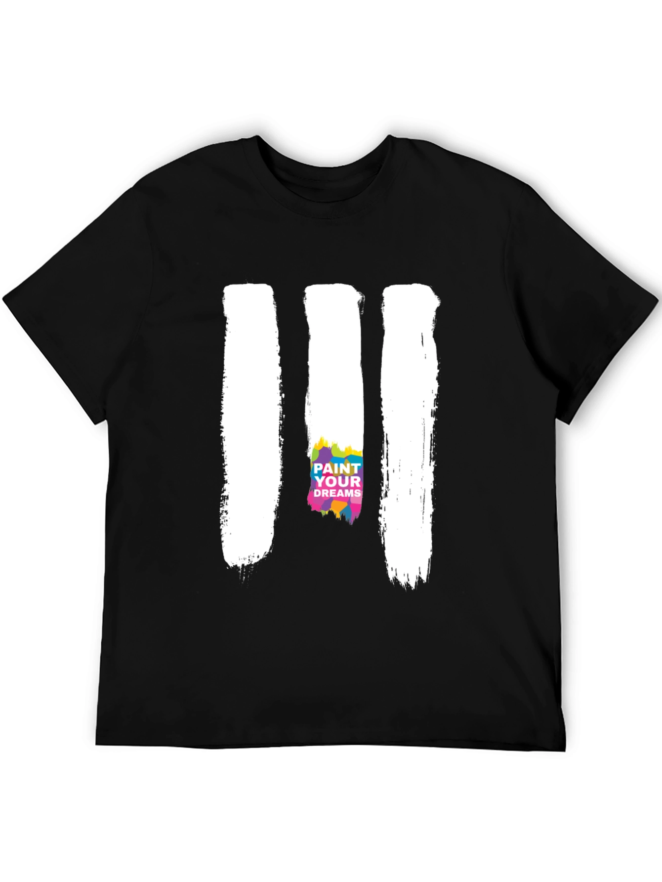 Paint Your Dreams Graphic Tee - Stylish Black T-Shirt