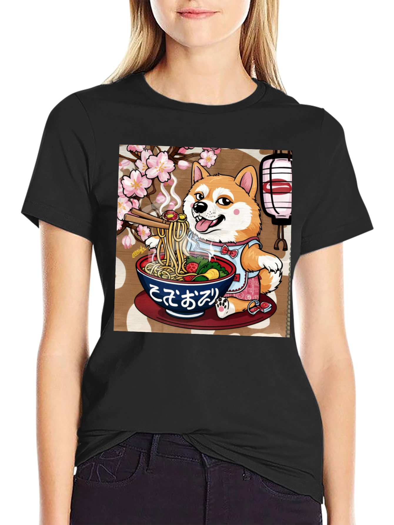 Dog Ramen T-Shirt - Japanese Anime