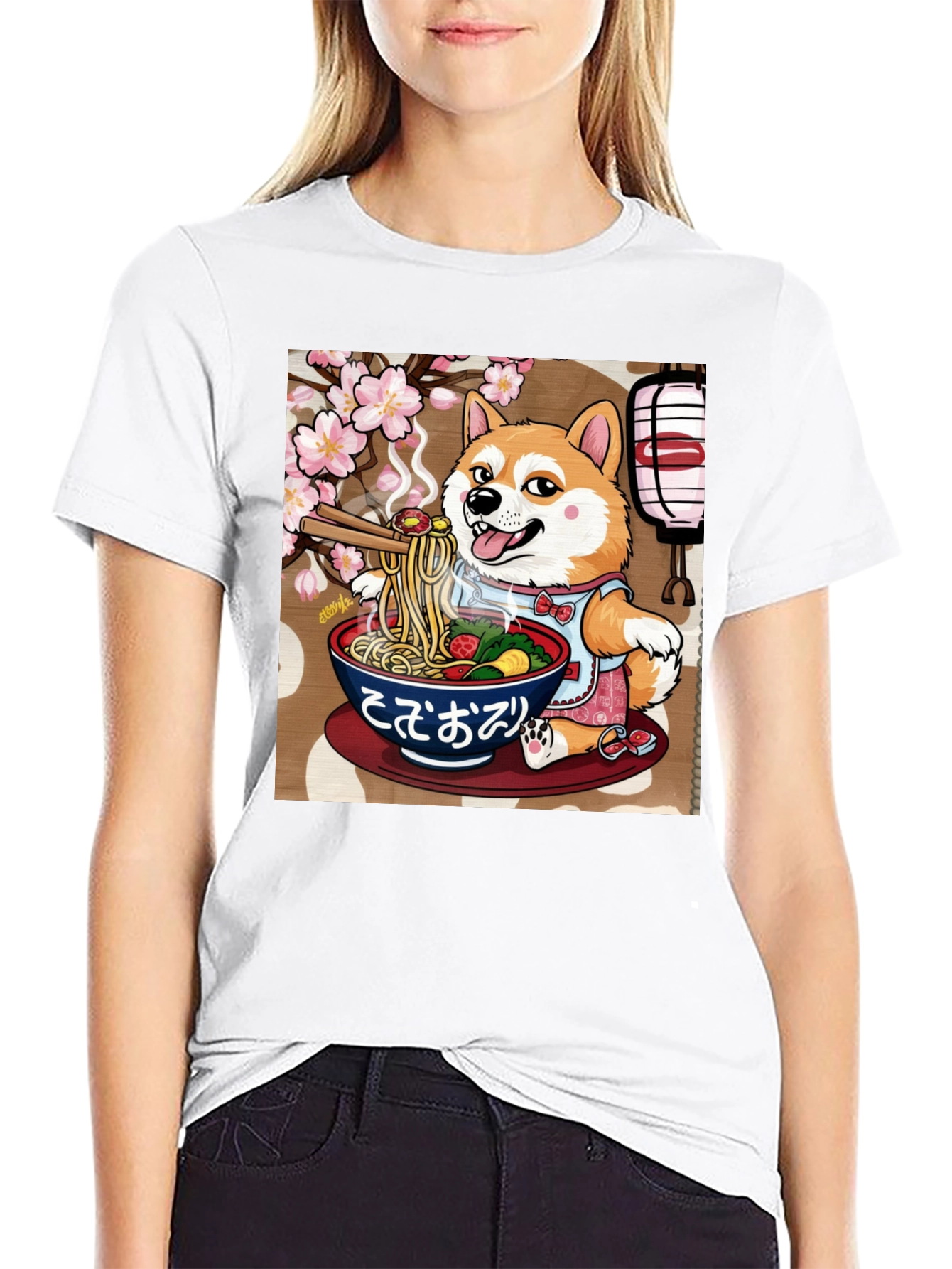 Dog Ramen T-Shirt - Japanese Anime