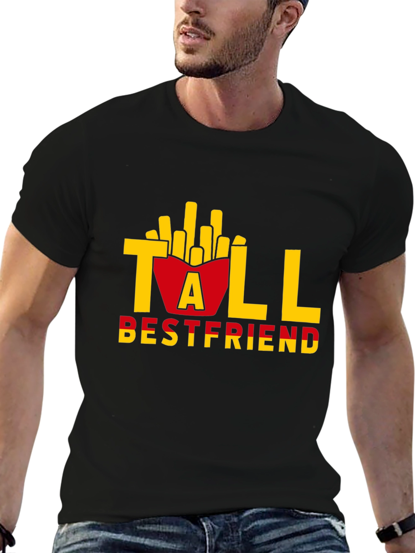 Tall Bestfriend Funny Fries T-Shirt