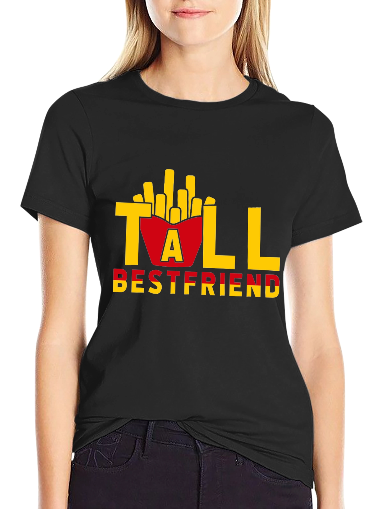 Tall Bestfriend Funny Fries T-Shirt