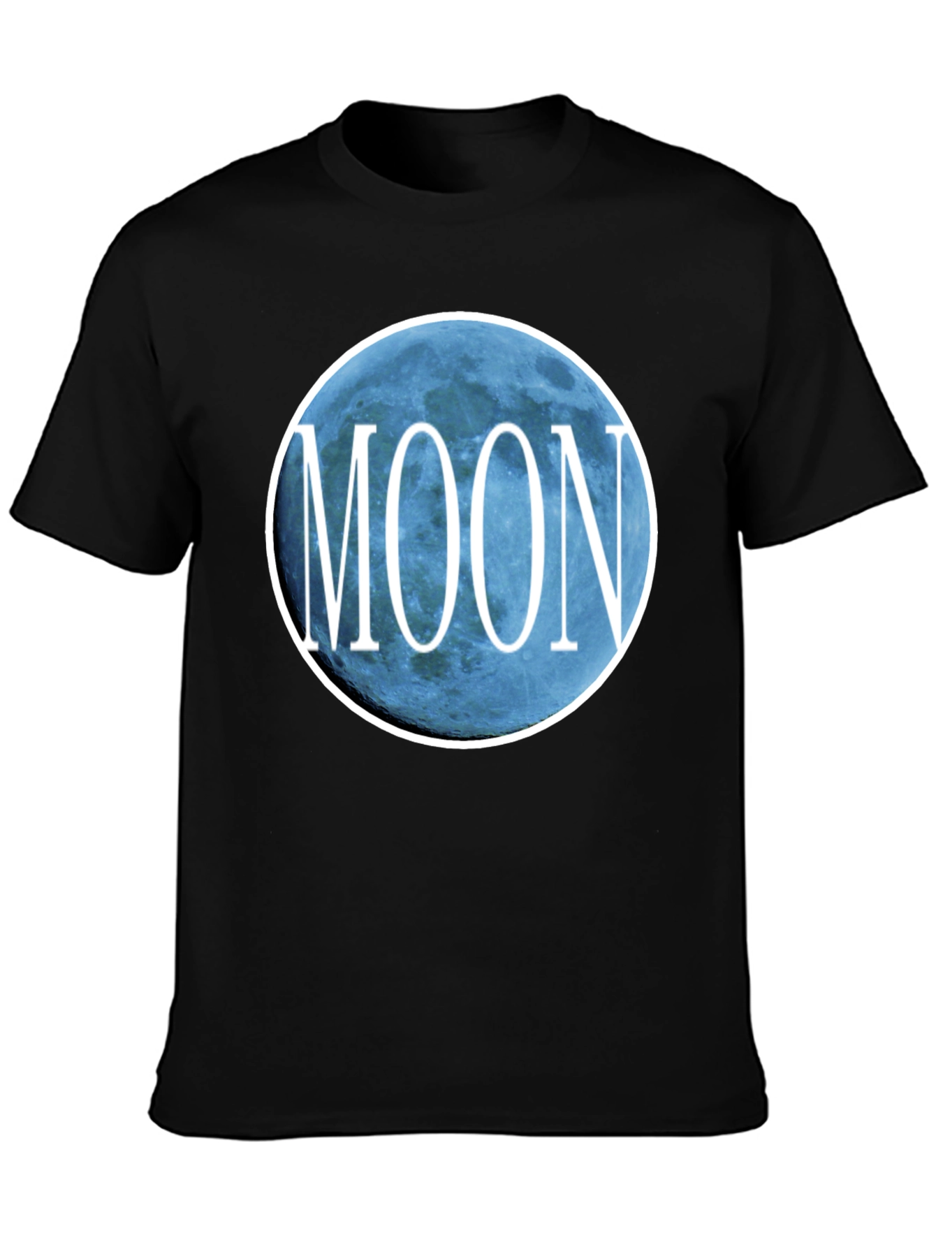 Moon Graphic T-Shirt - Black Cotton Tee