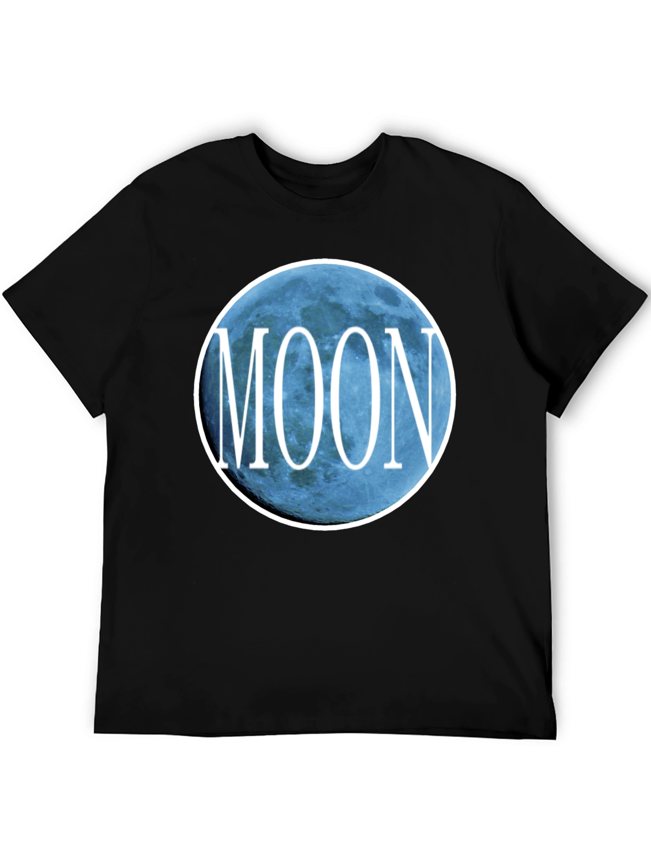 Moon Graphic T-Shirt - Black Cotton Tee