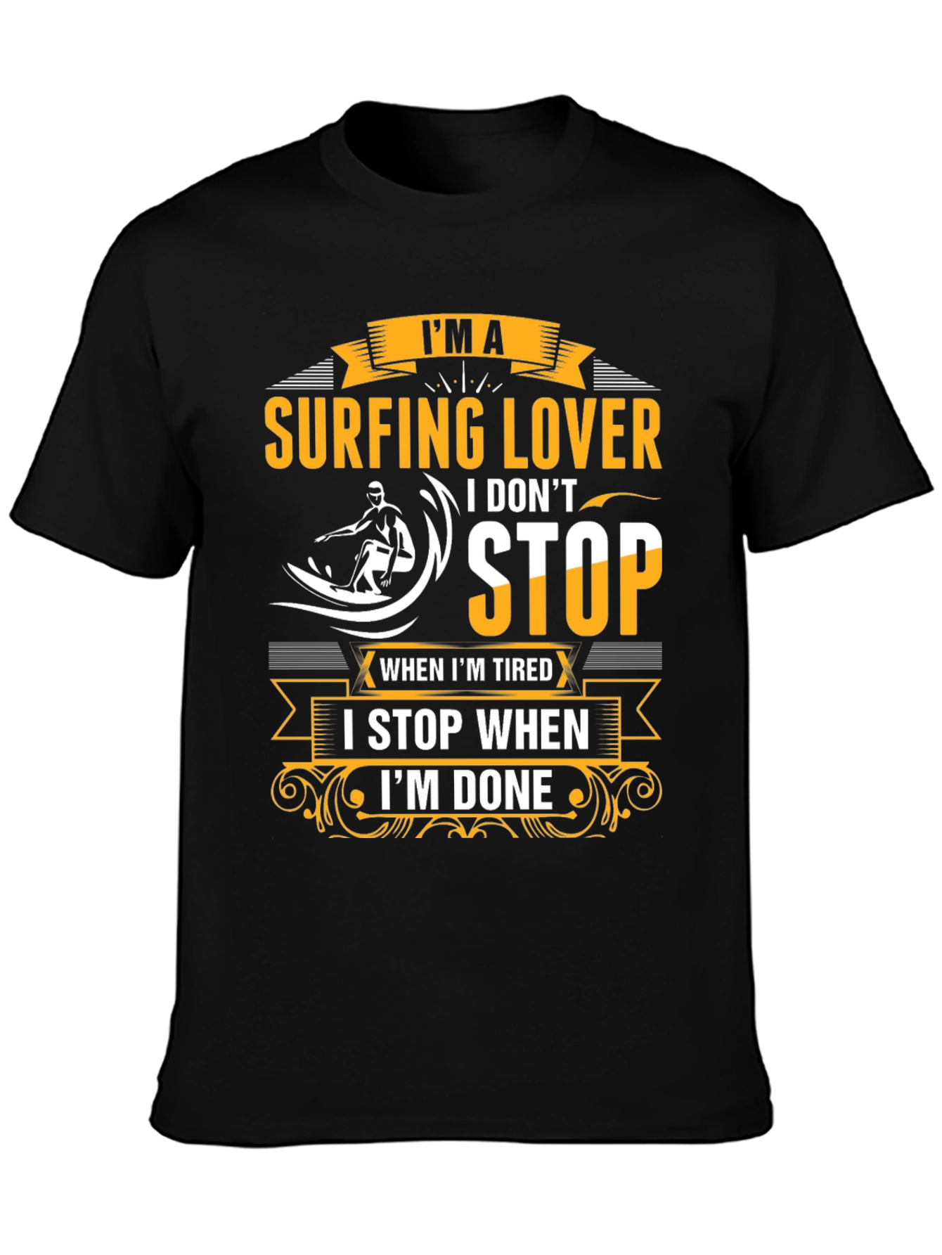 Surfing Lover Graphic Tee - Never Stop Surfing!
