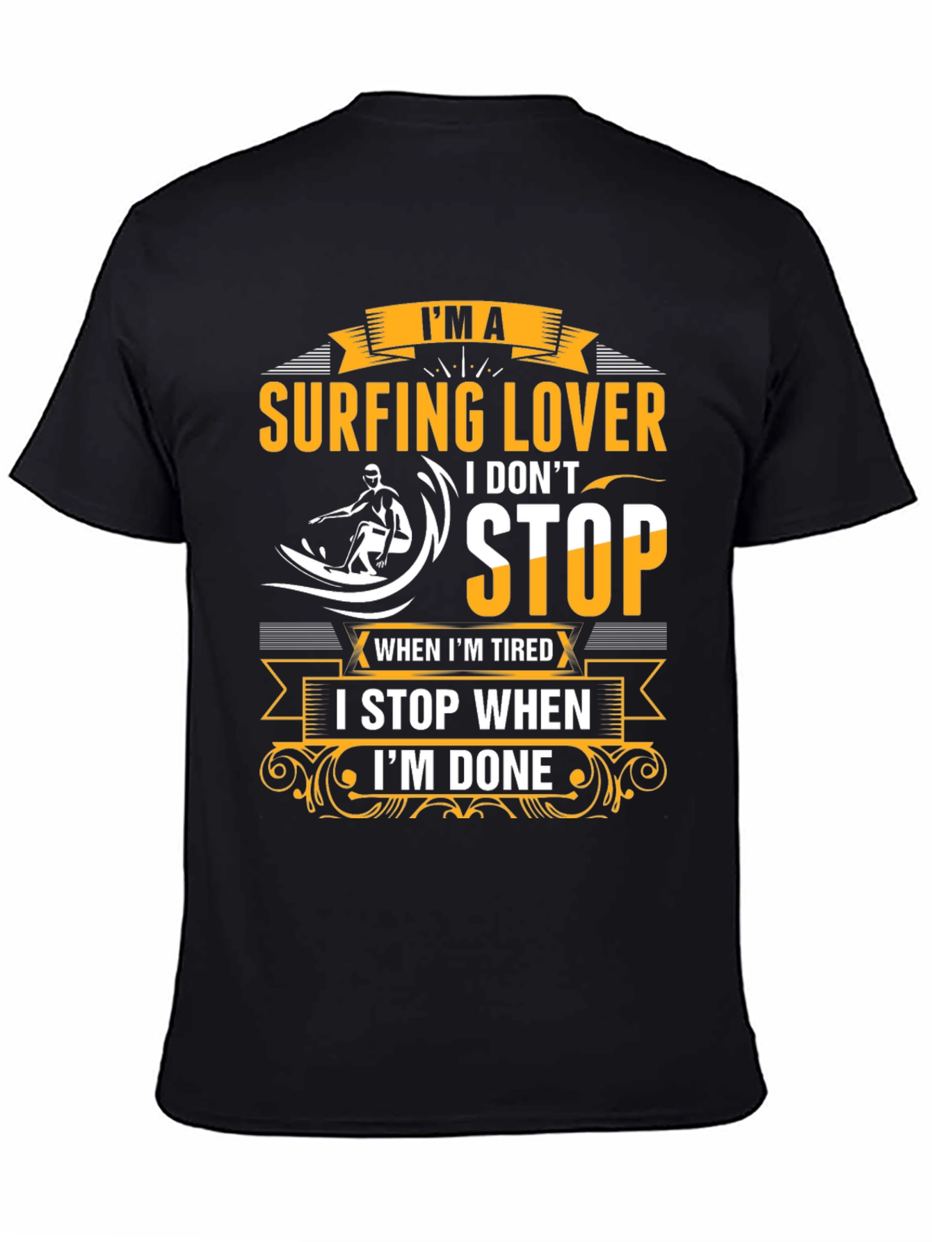 Surfing Lover Graphic Tee - Never Stop Surfing!