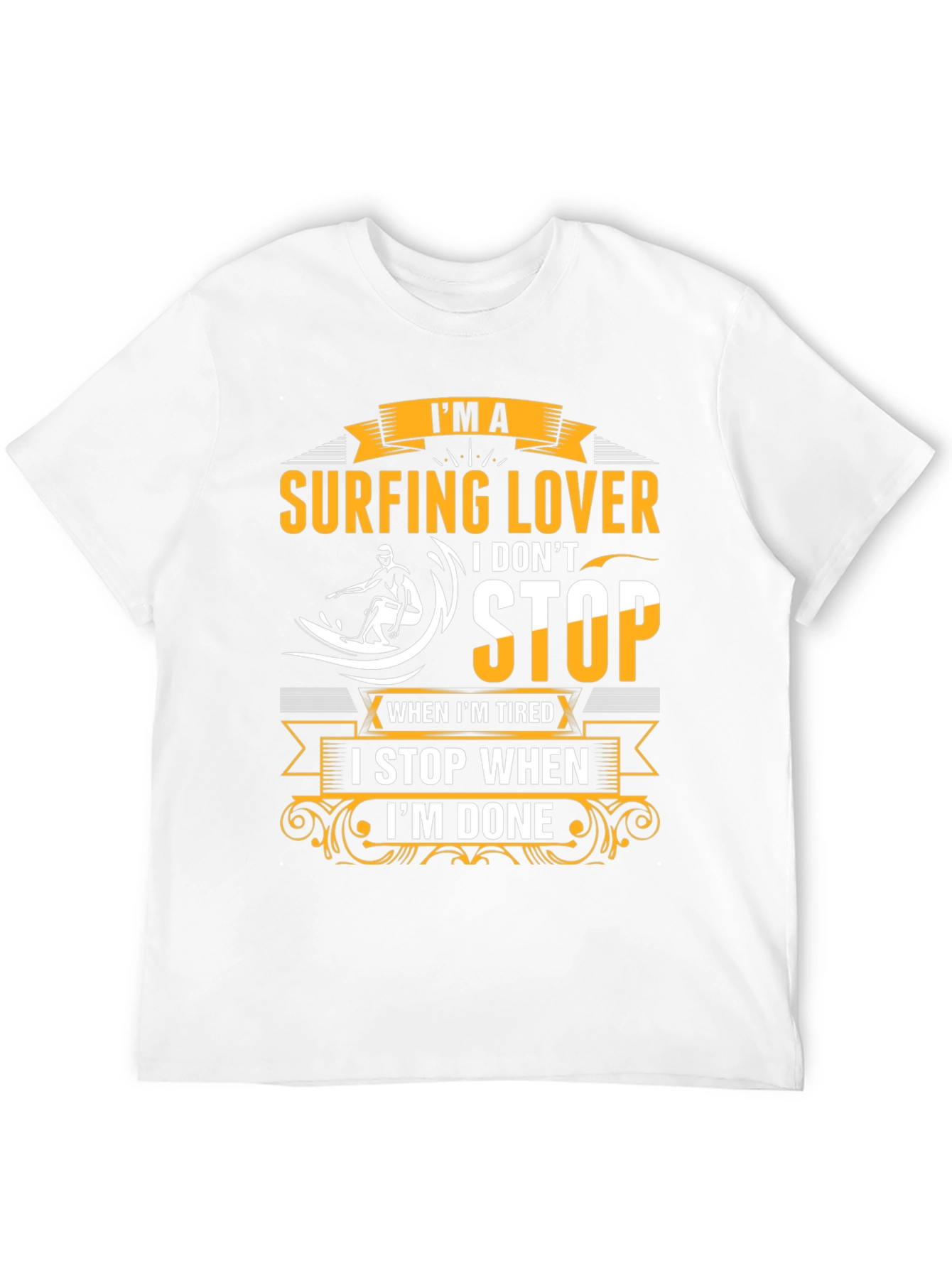 Surfing Lover Graphic Tee - Never Stop Surfing!