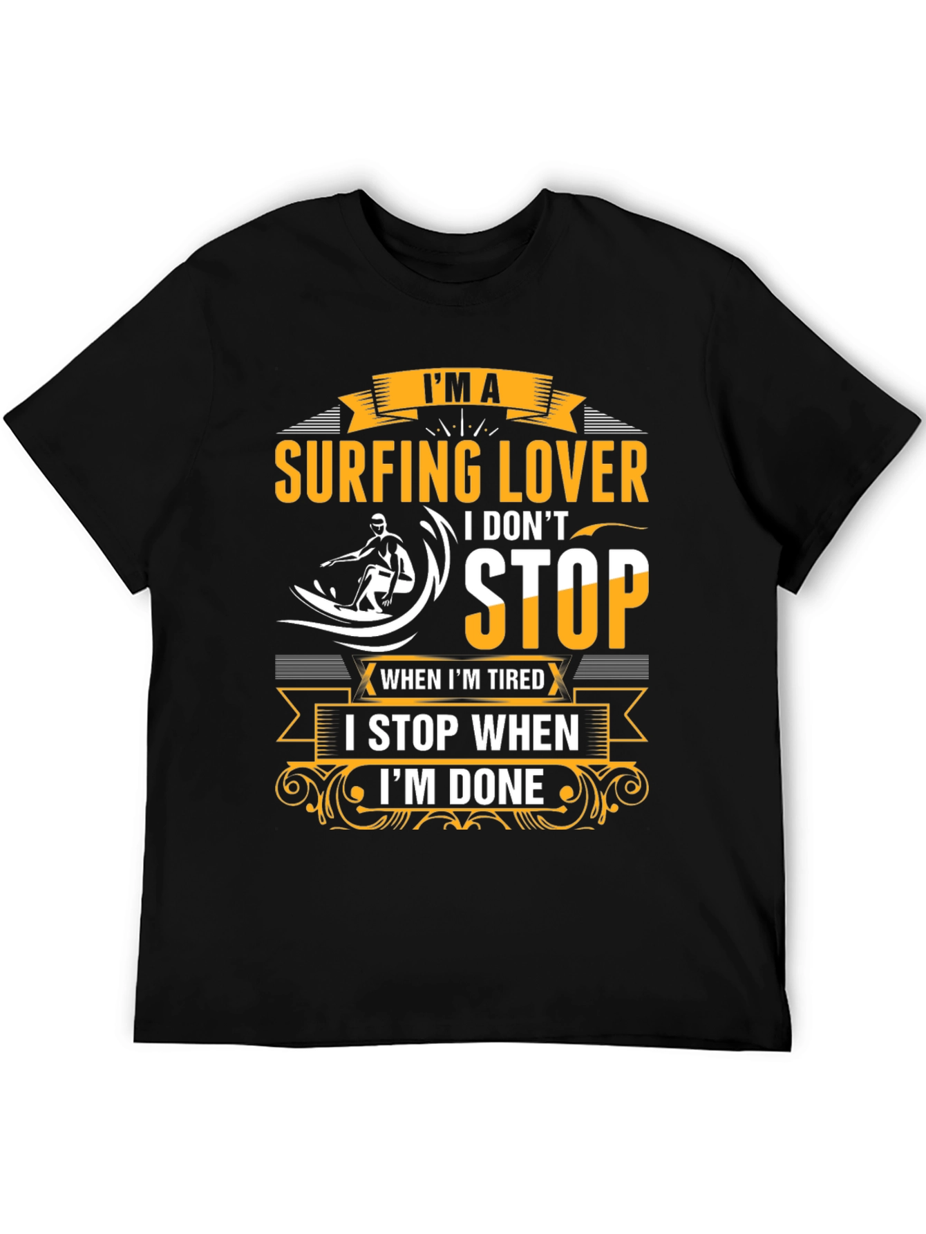 Surfing Lover Graphic Tee - Never Stop Surfing!