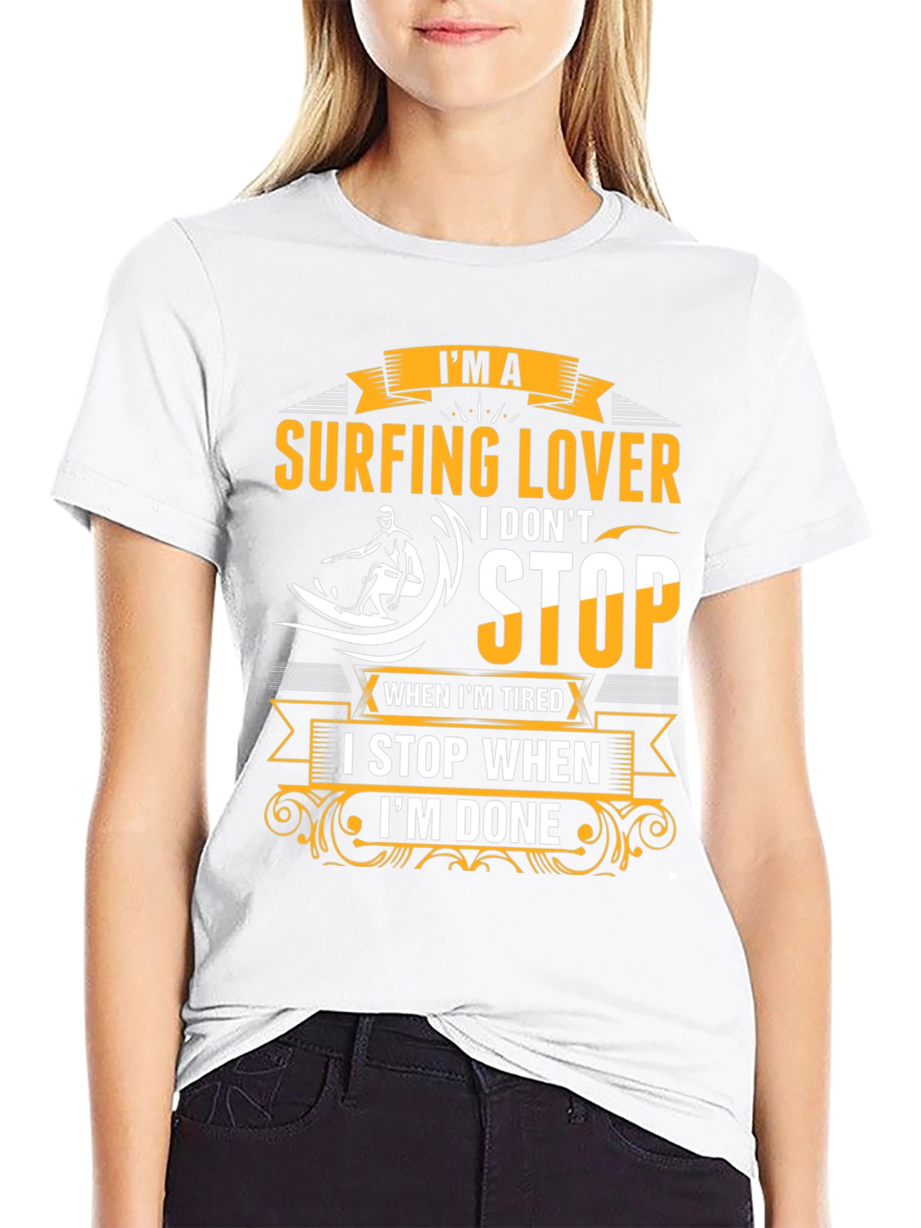 Surfing Lover Graphic Tee - Never Stop Surfing!