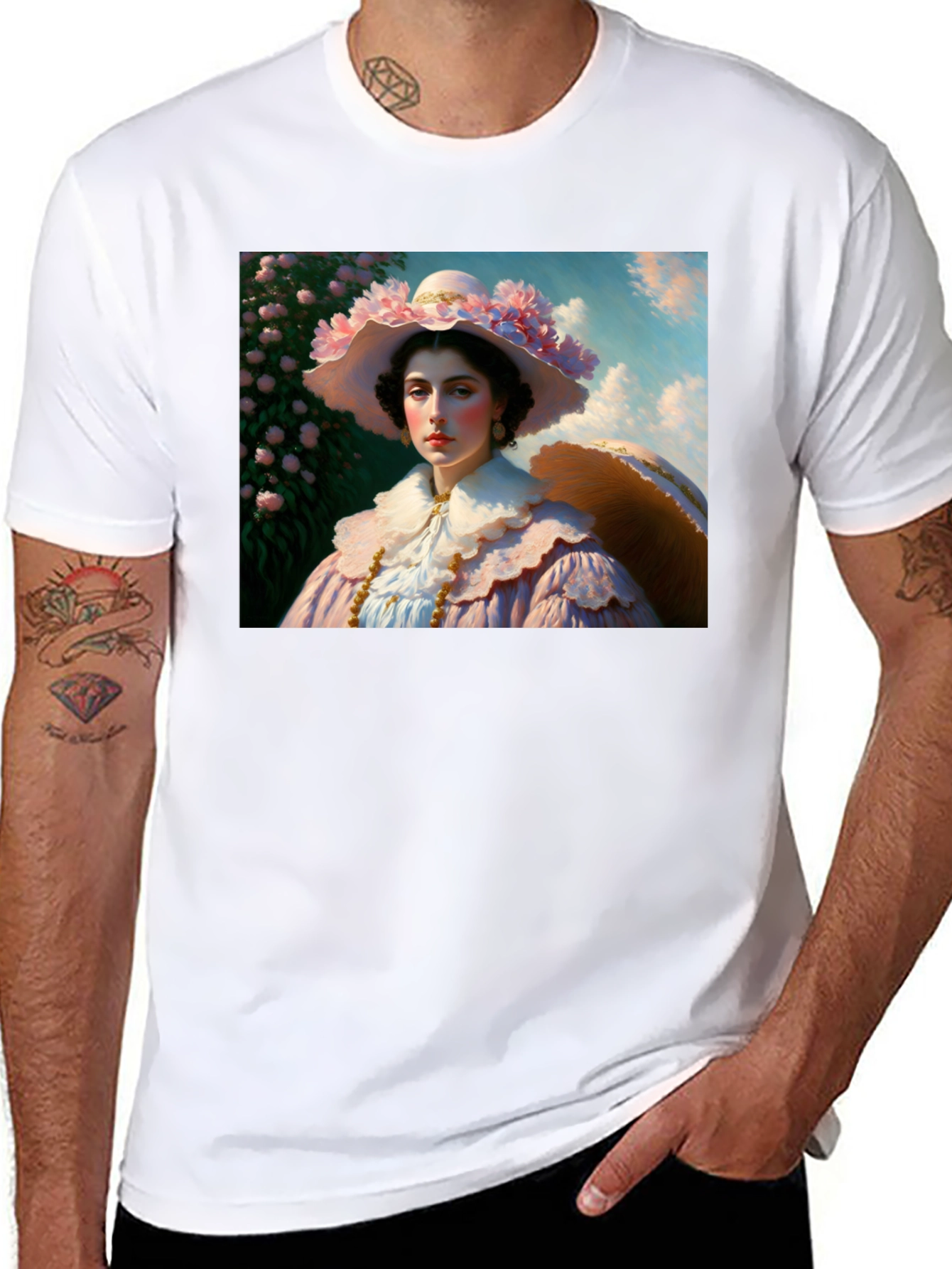 Floral Portrait Tee - Elegant Fashion