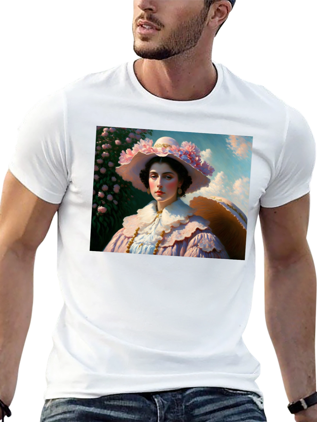 Floral Portrait Tee - Elegant Fashion