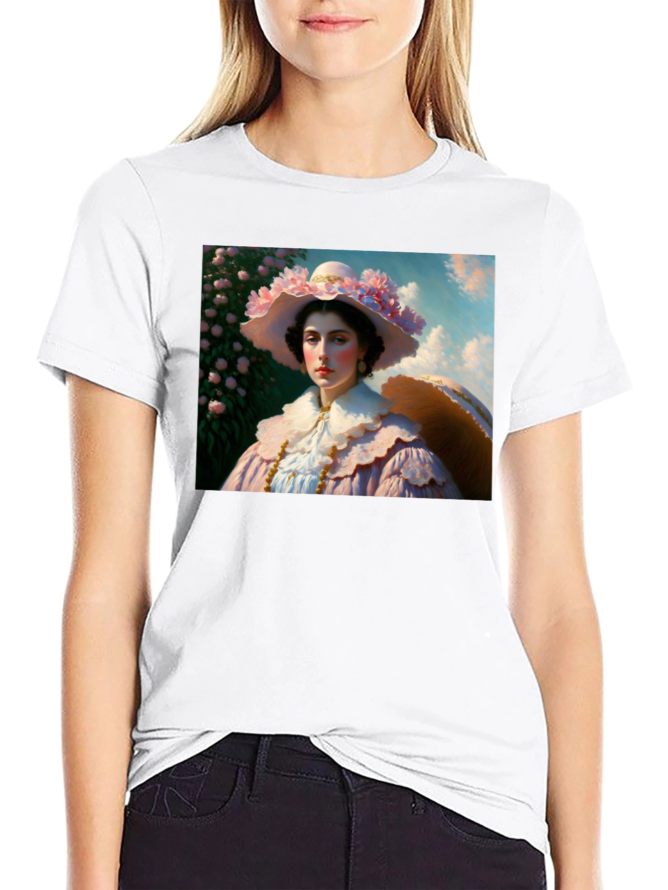 Floral Portrait Tee - Elegant Fashion