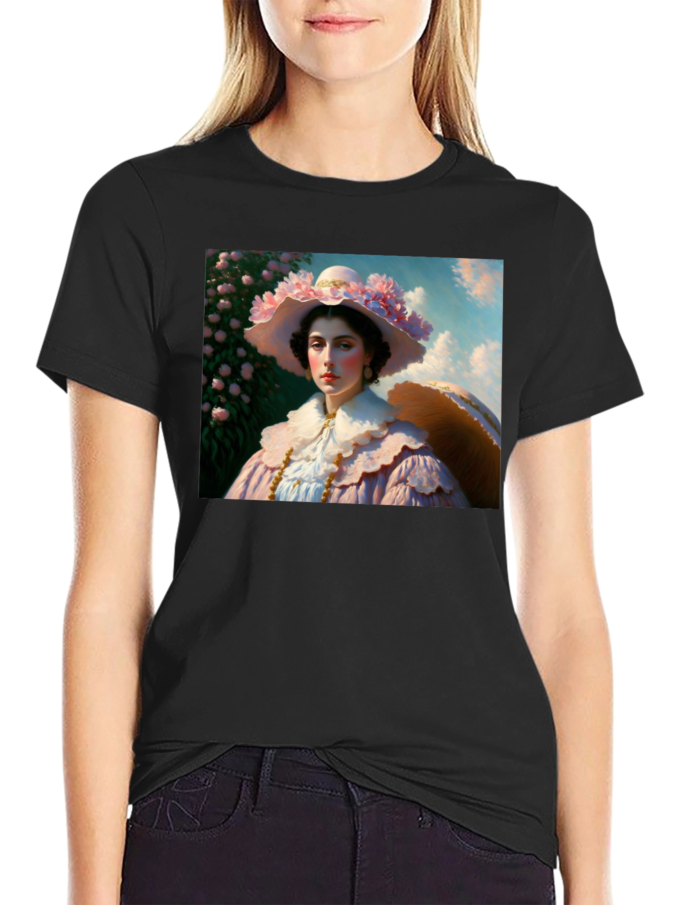 Floral Portrait Tee - Elegant Fashion