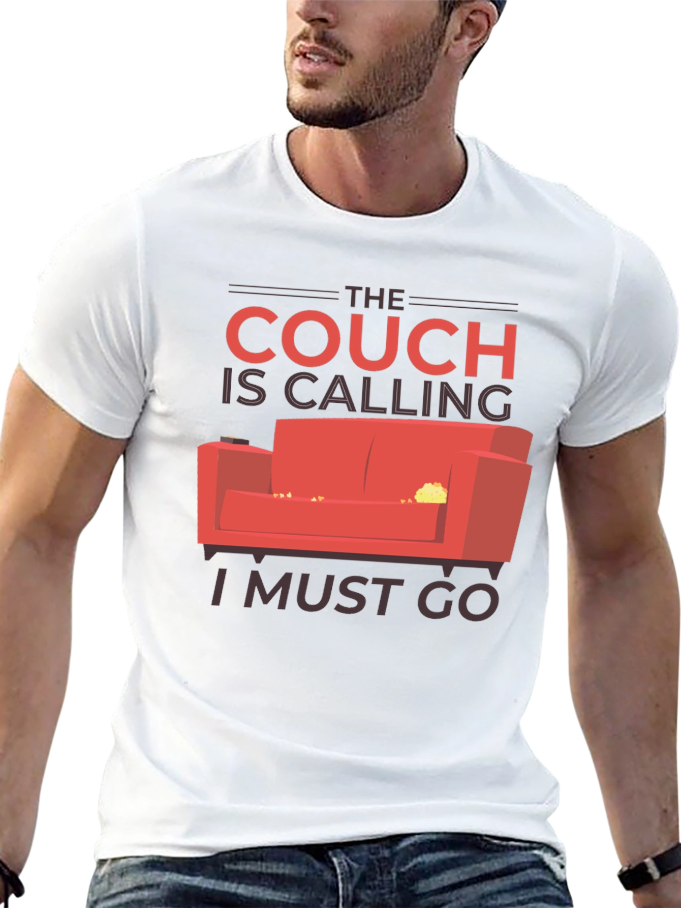 The Couch is Calling T-Shirt - Comfy Style