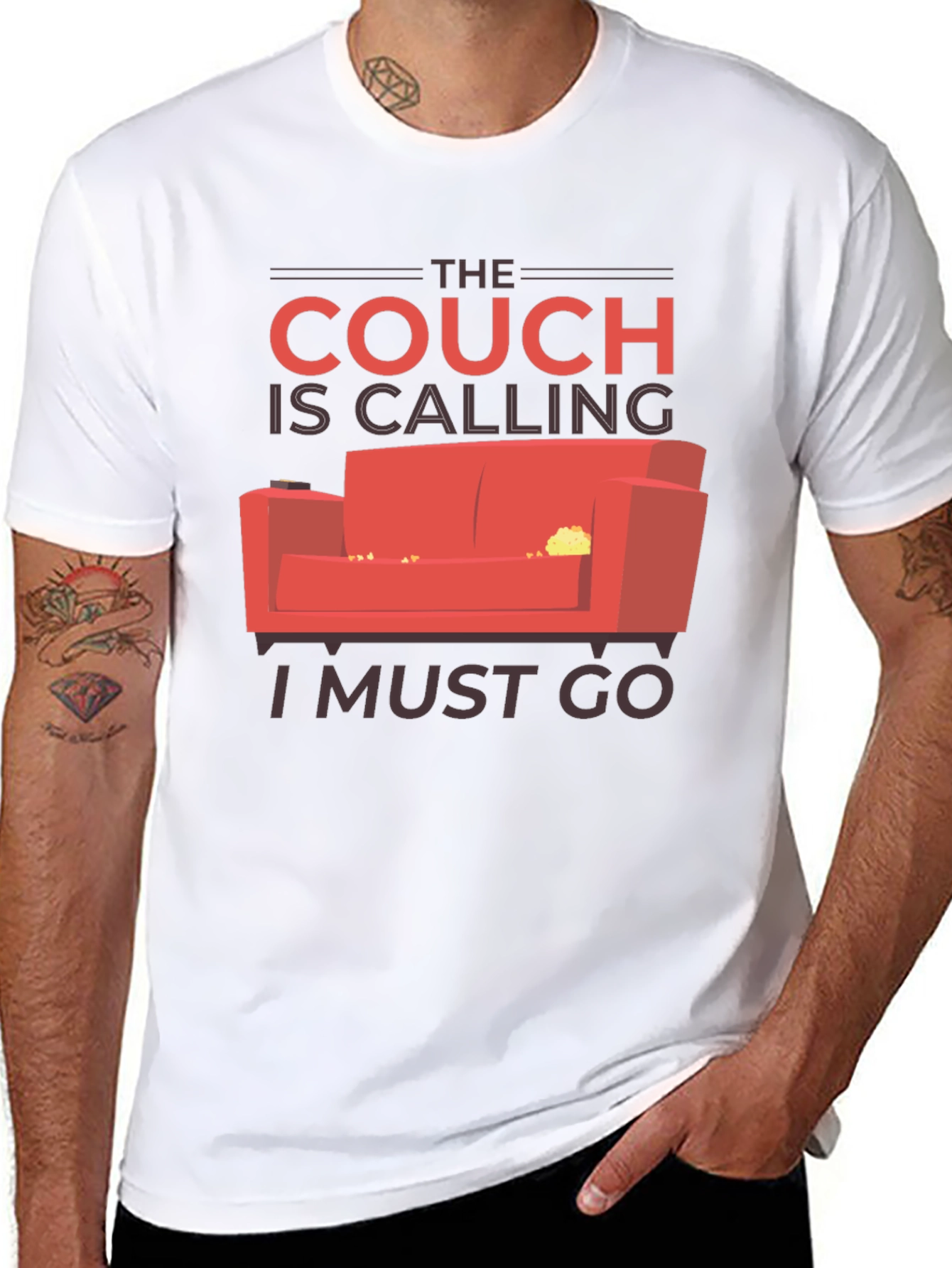The Couch is Calling T-Shirt - Comfy Style