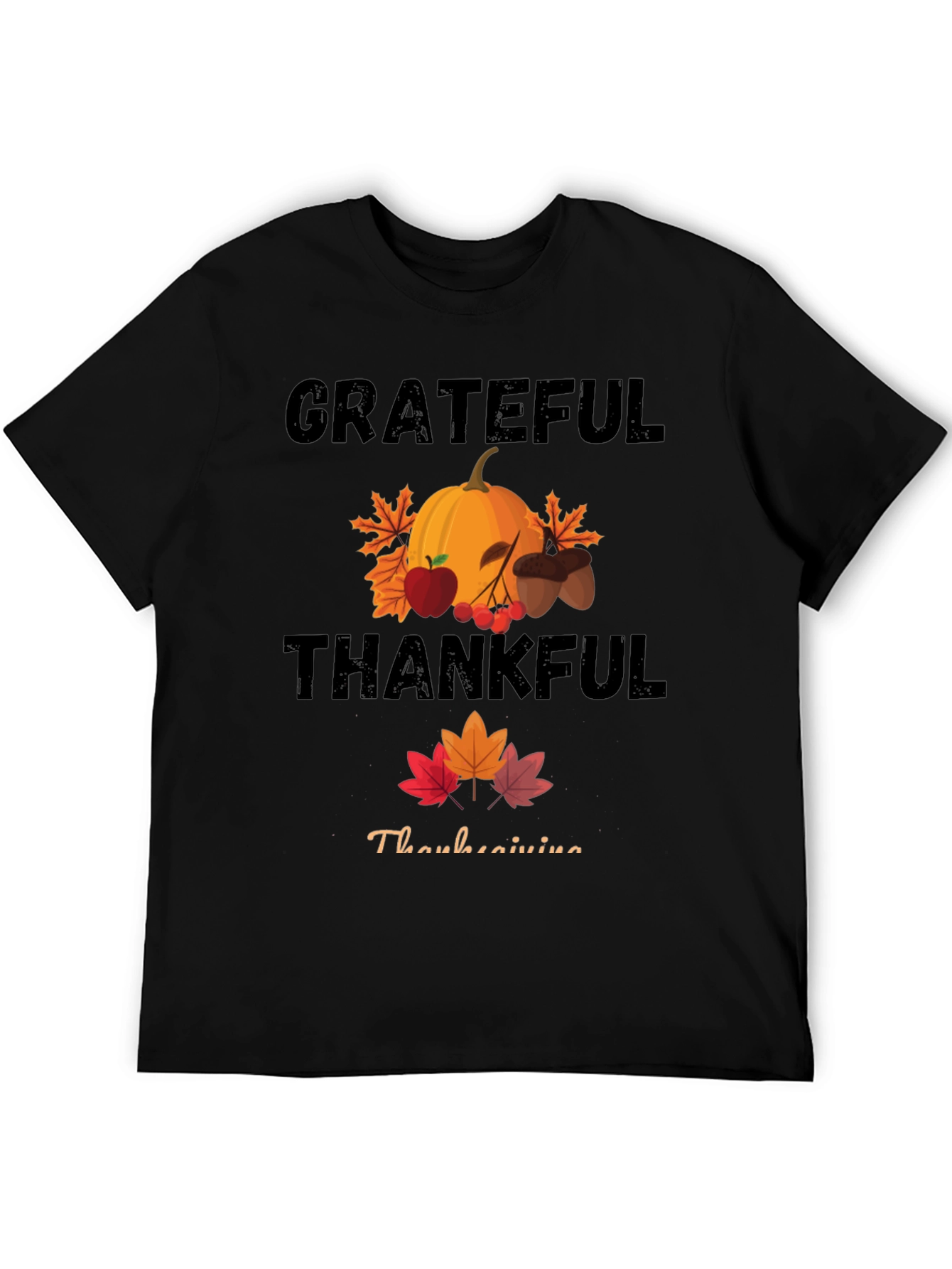 Grateful Thankful Thanksgiving Holiday T-Shirt