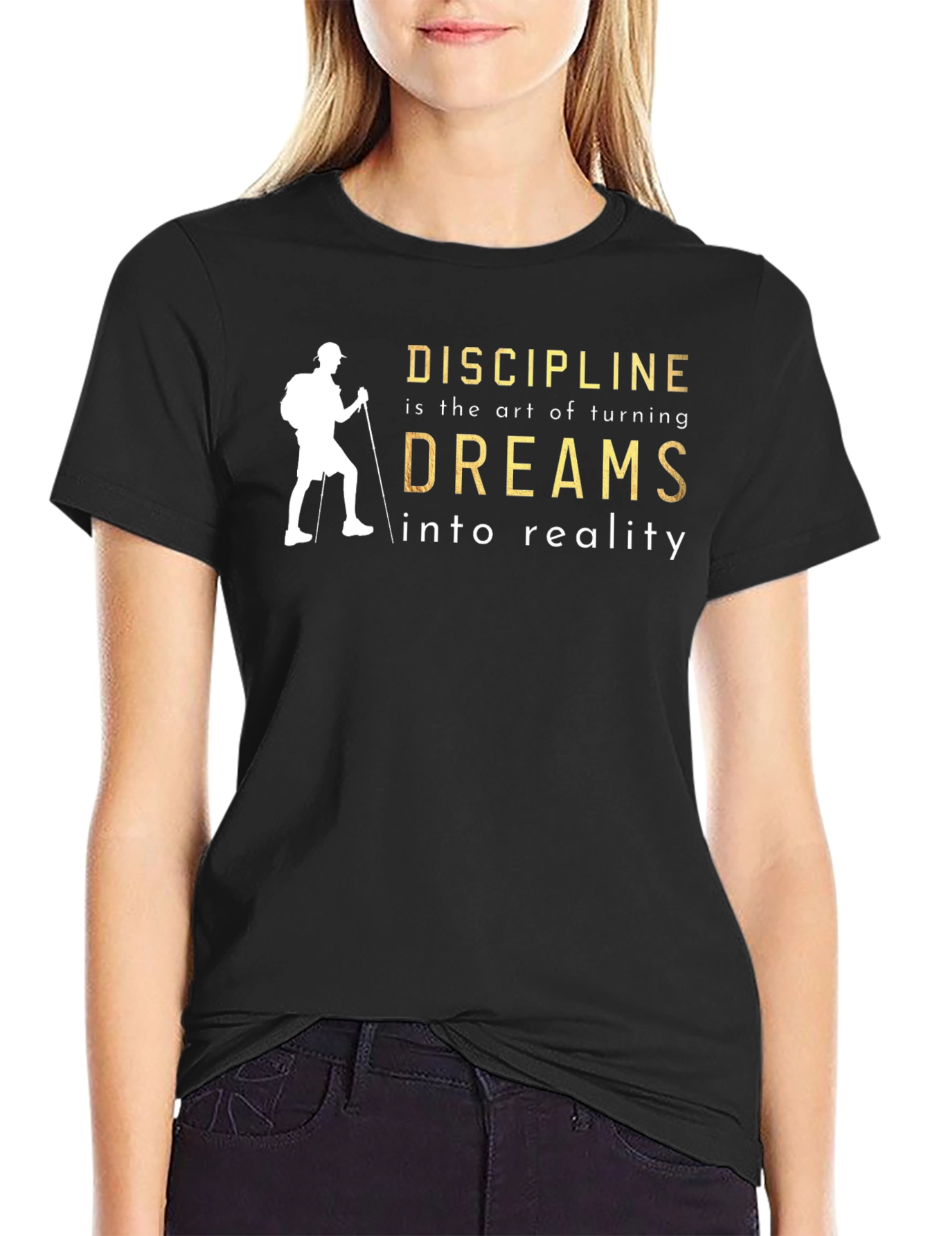 Discipline Dreams T-Shirt - Inspirational Black Tee