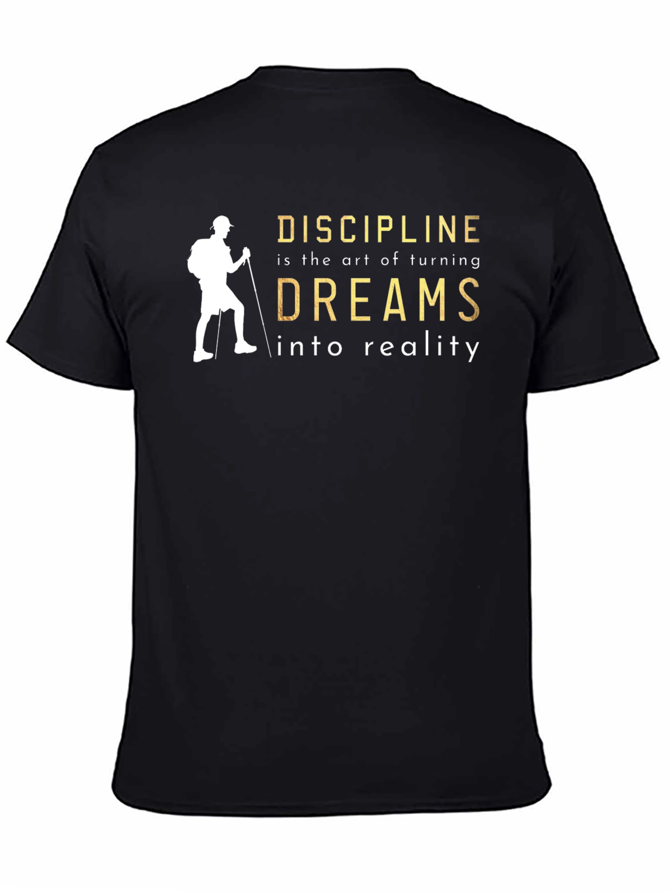 Discipline Dreams T-Shirt - Inspirational Black Tee