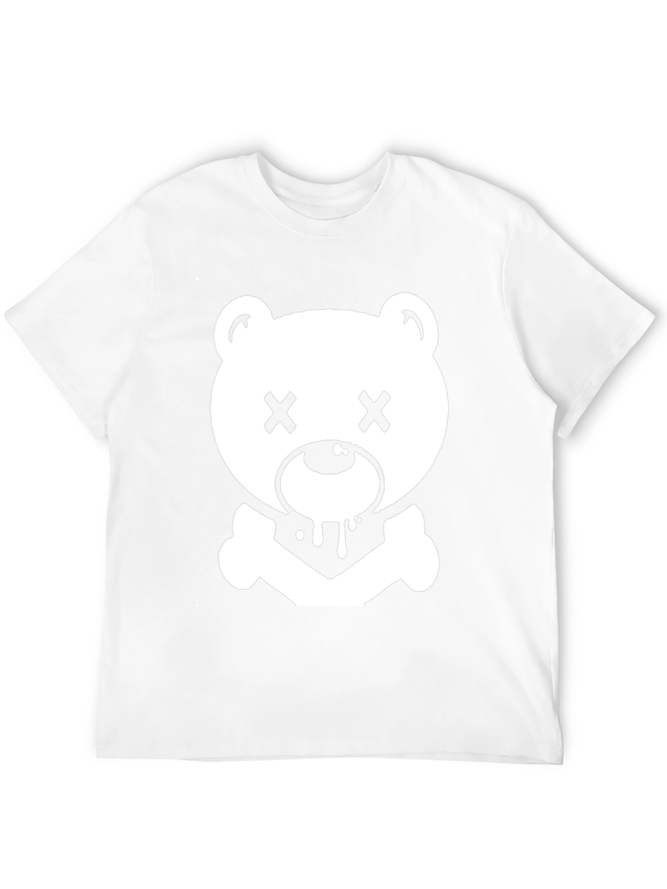 Edgy Bear Graphic Tee - Black Cotton T-Shirt