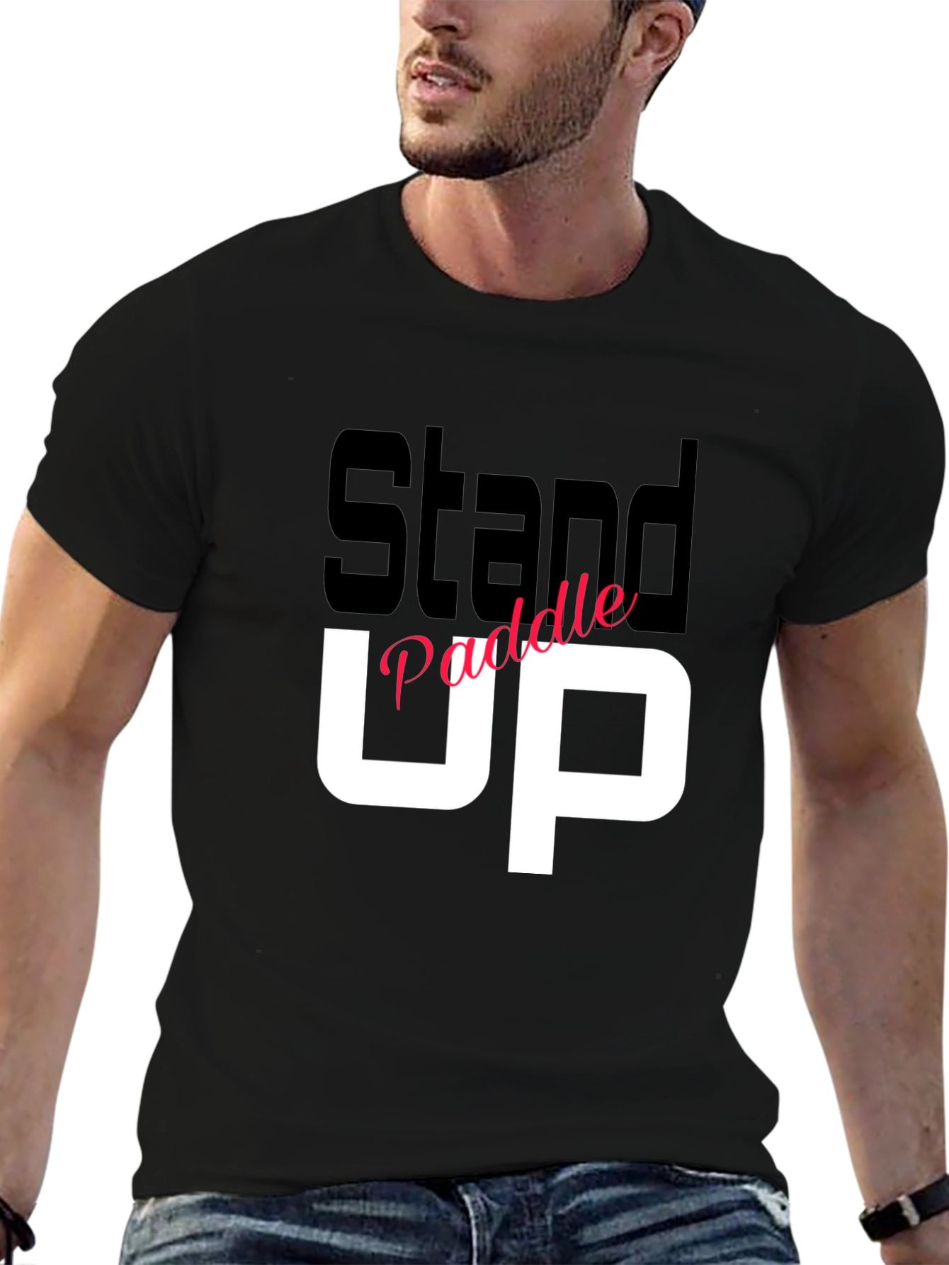 Stand Up Paddle T-Shirt - Black