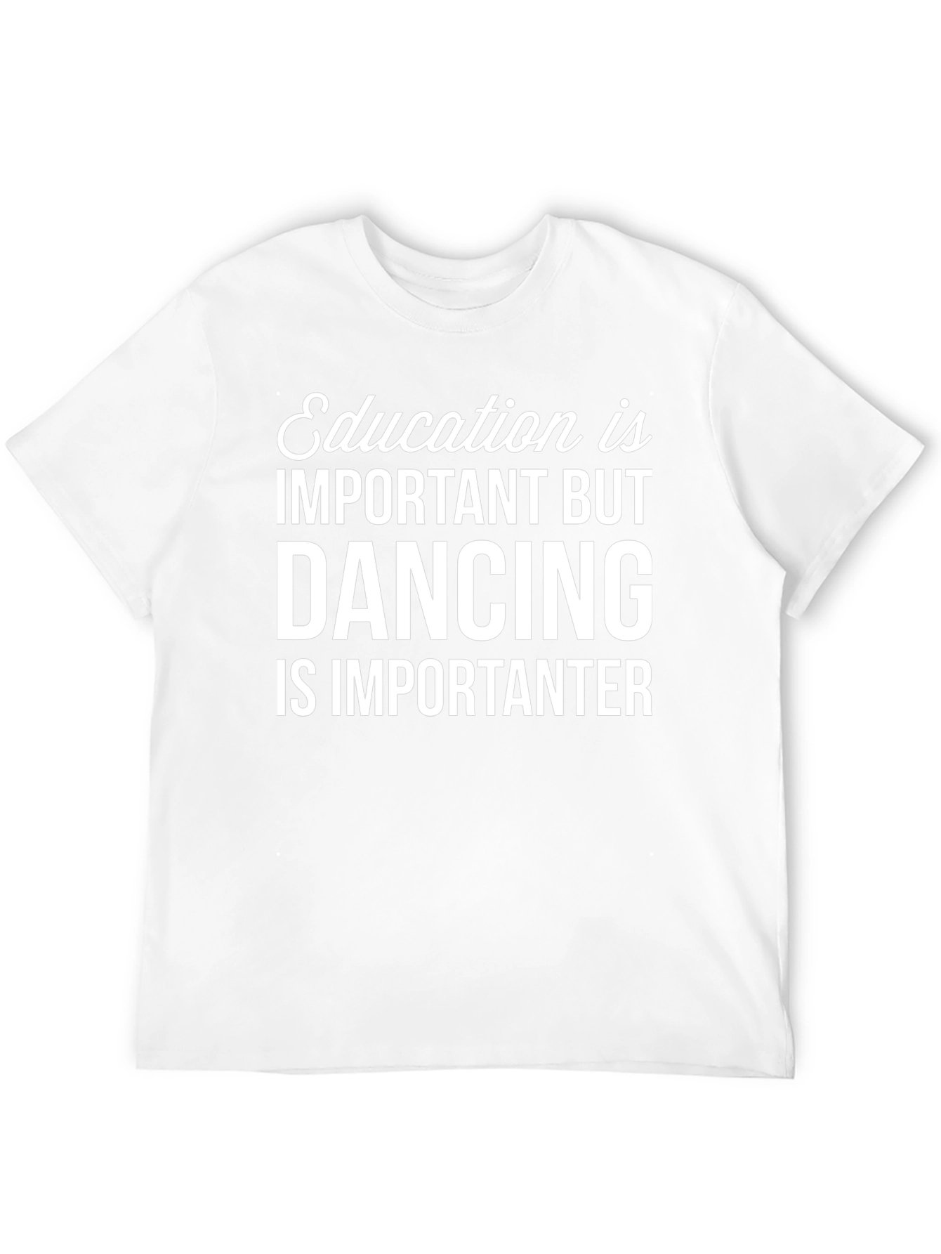 Education vs Dancing Graphic Tee - Black