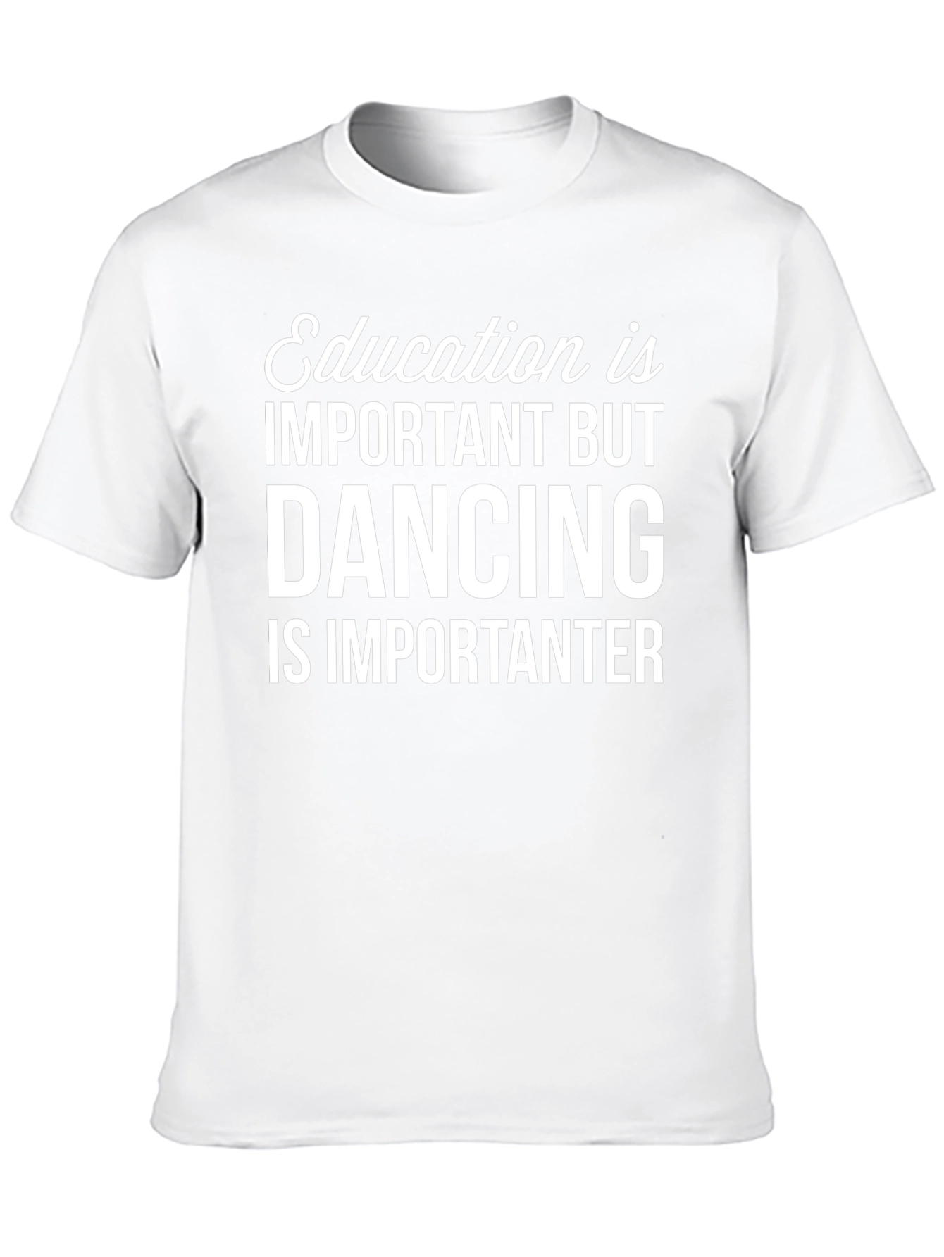 Education vs Dancing Graphic Tee - Black