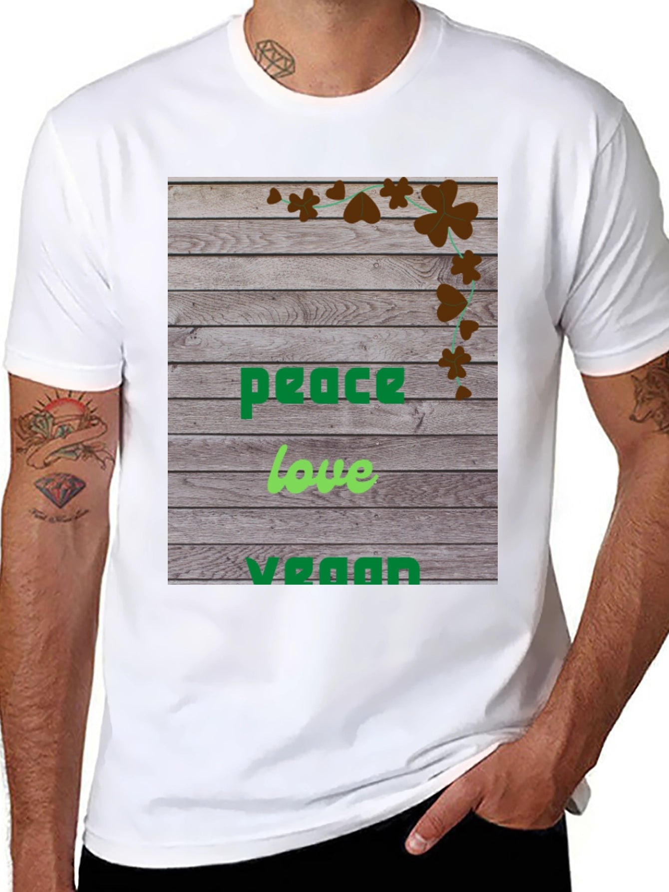 Peace Love Vegan T-Shirt