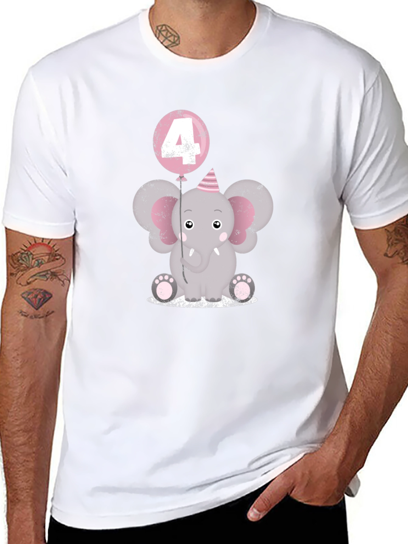4th Birthday Elephant T-Shirt
