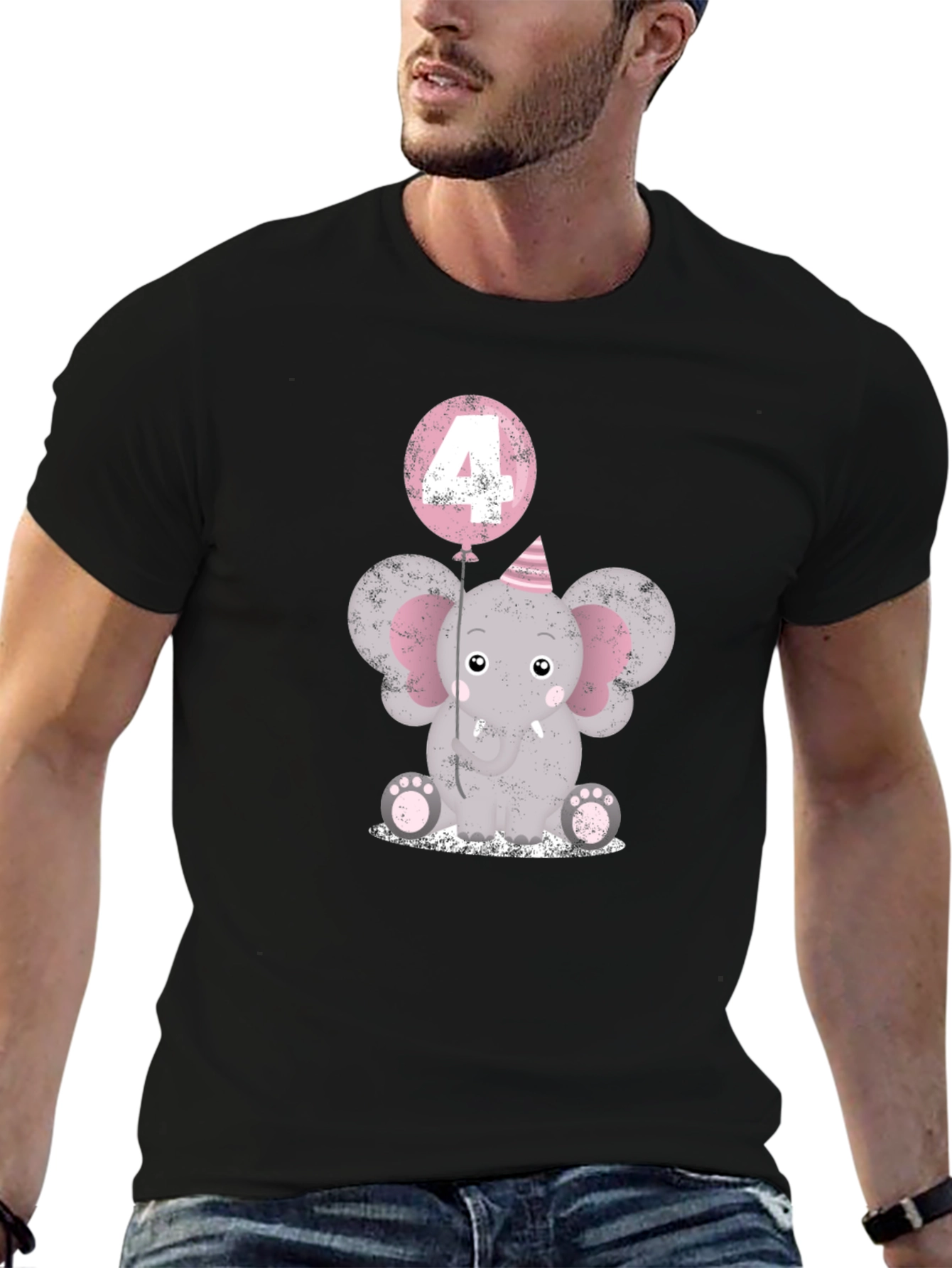 4th Birthday Elephant T-Shirt