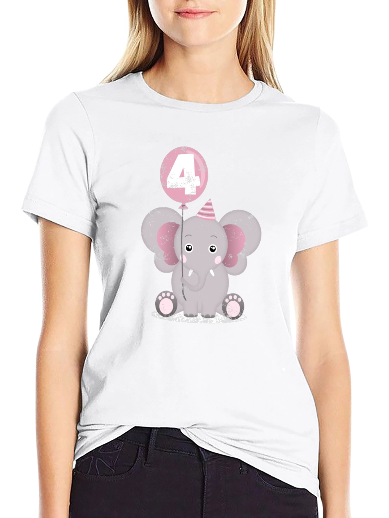 4th Birthday Elephant T-Shirt