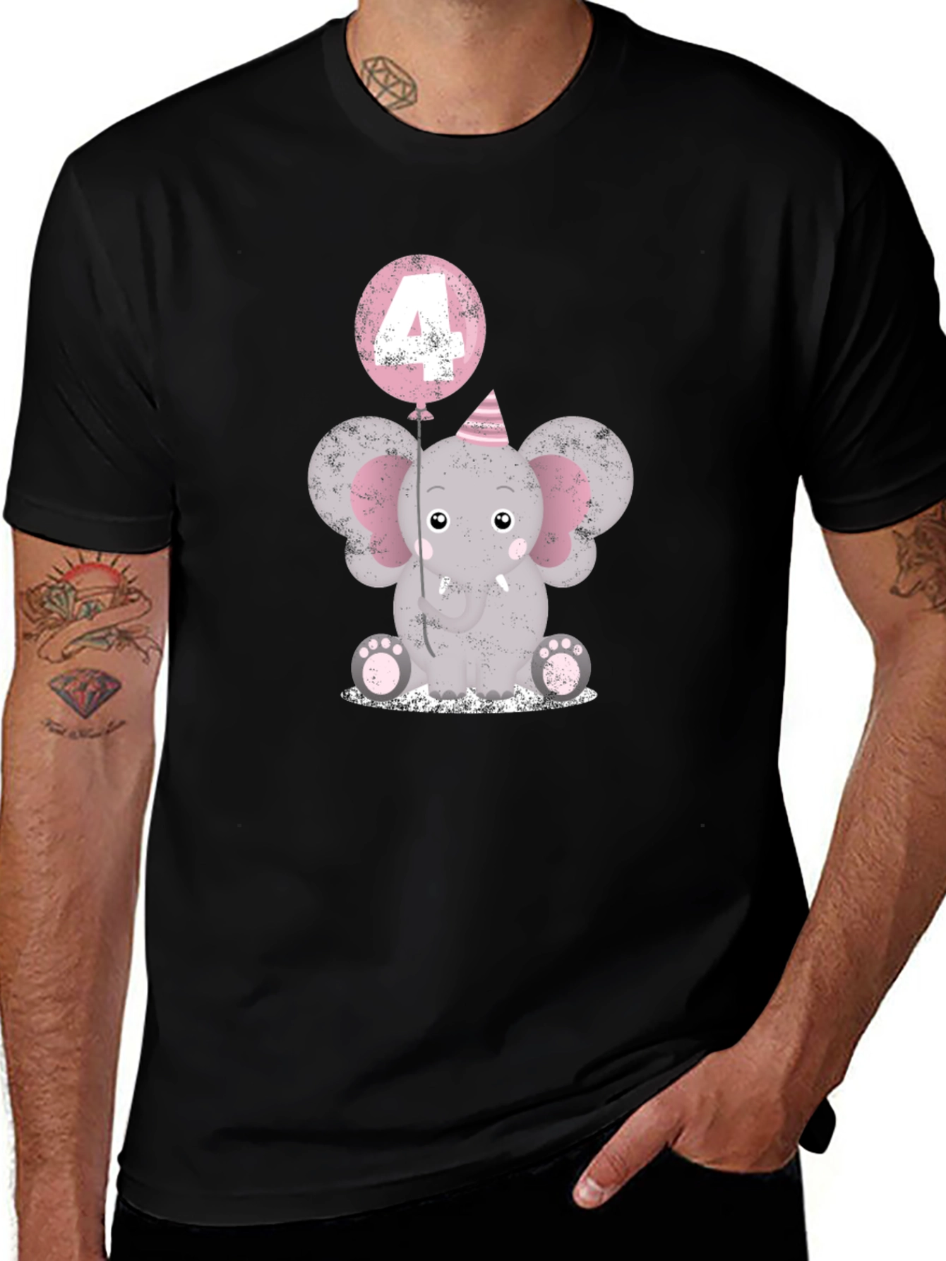 4th Birthday Elephant T-Shirt