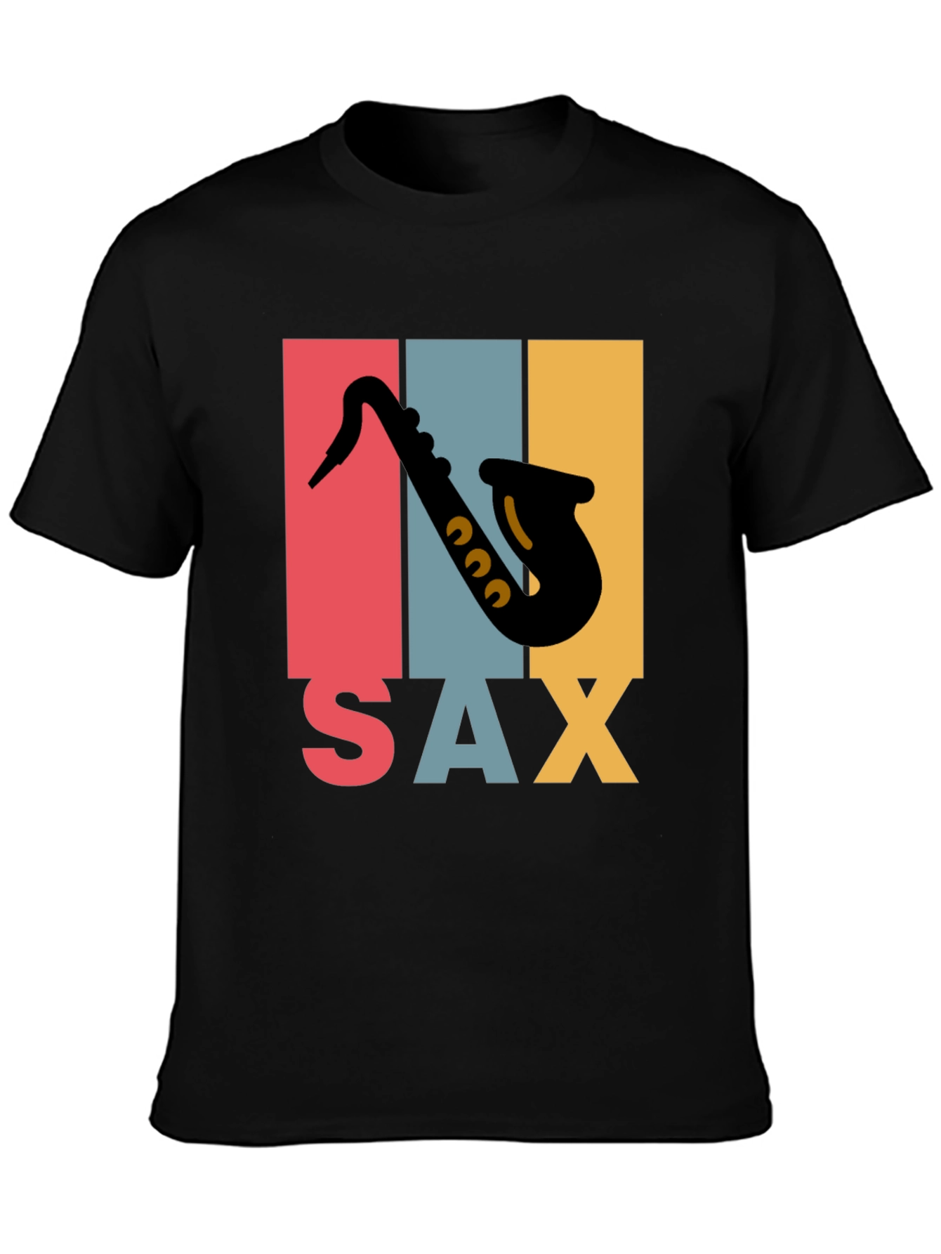 Retro Saxophone Graphic Tee - Musical Instrument T-Shirt