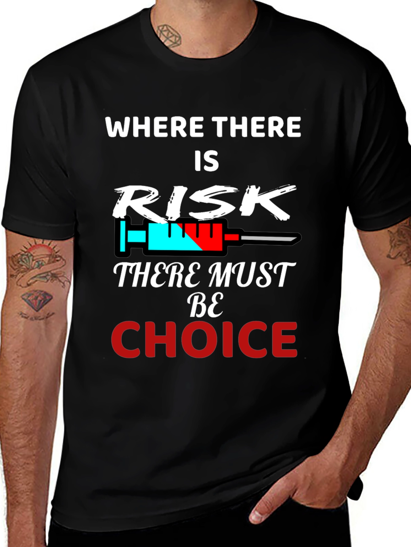 Risk & Choice Tee - Pro Freedom Graphic T-Shirt