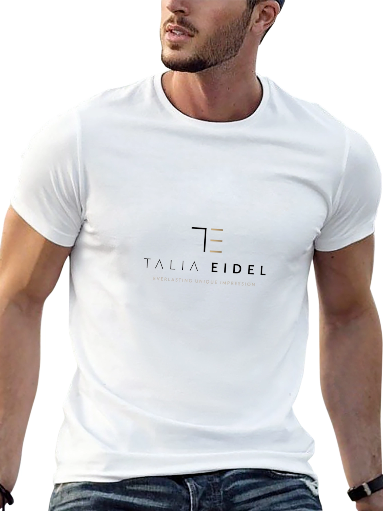 Talia Eidel Black Graphic Tee - Everlasting Impression