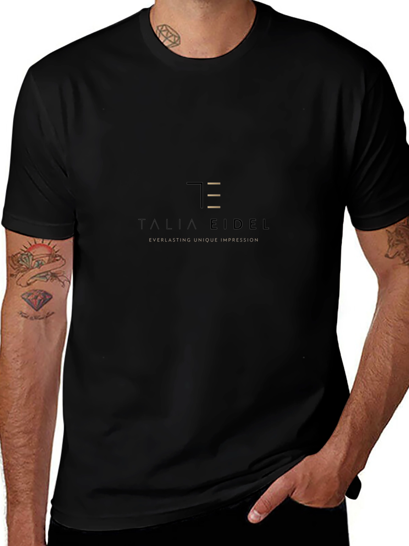 Talia Eidel Black Graphic Tee - Everlasting Impression