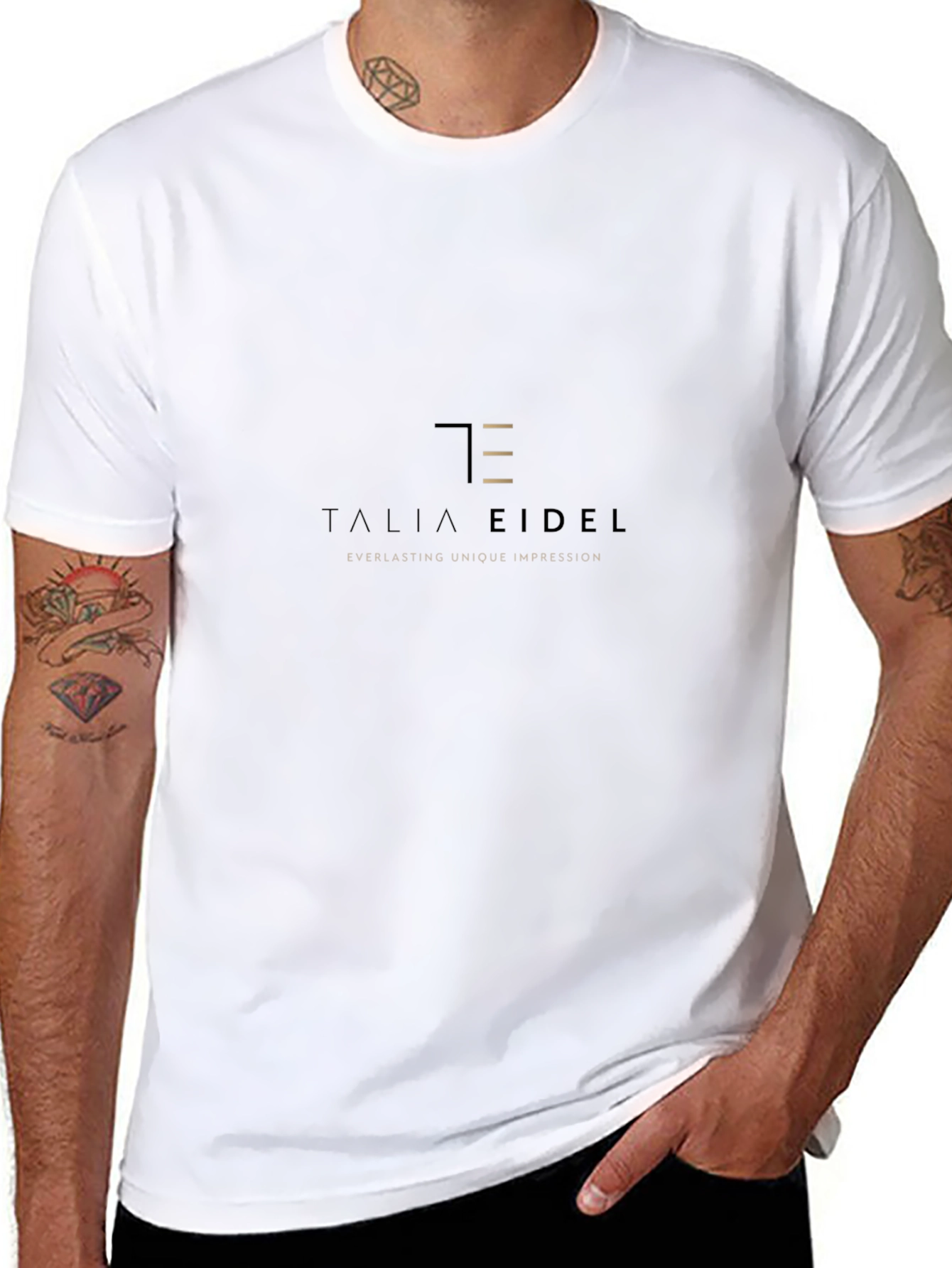 Talia Eidel Black Graphic Tee - Everlasting Impression