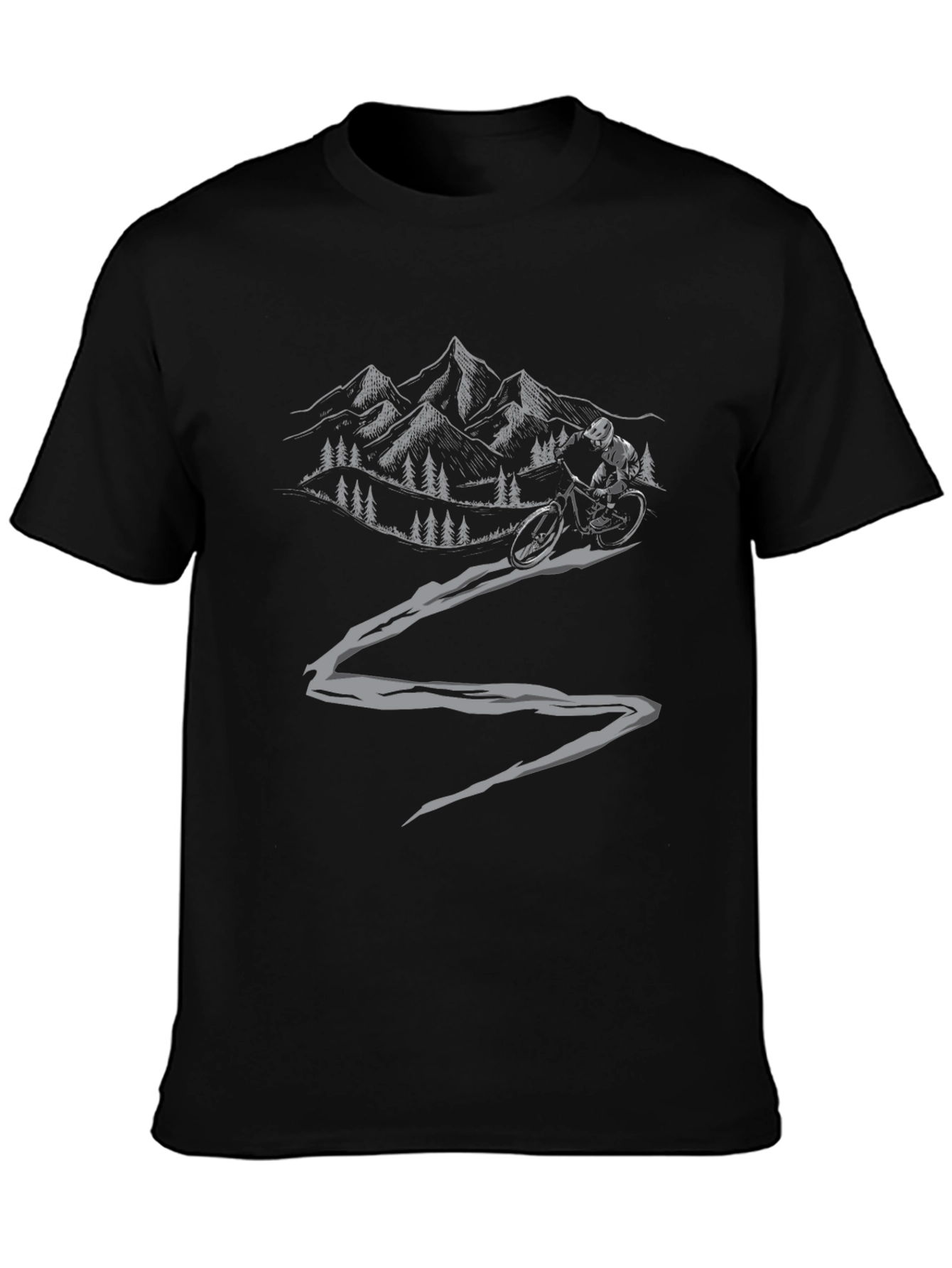 Mountain Biker Graphic Tee - Black
