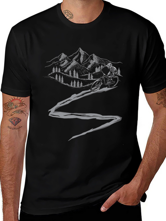 Mountain Biker Graphic Tee - Black