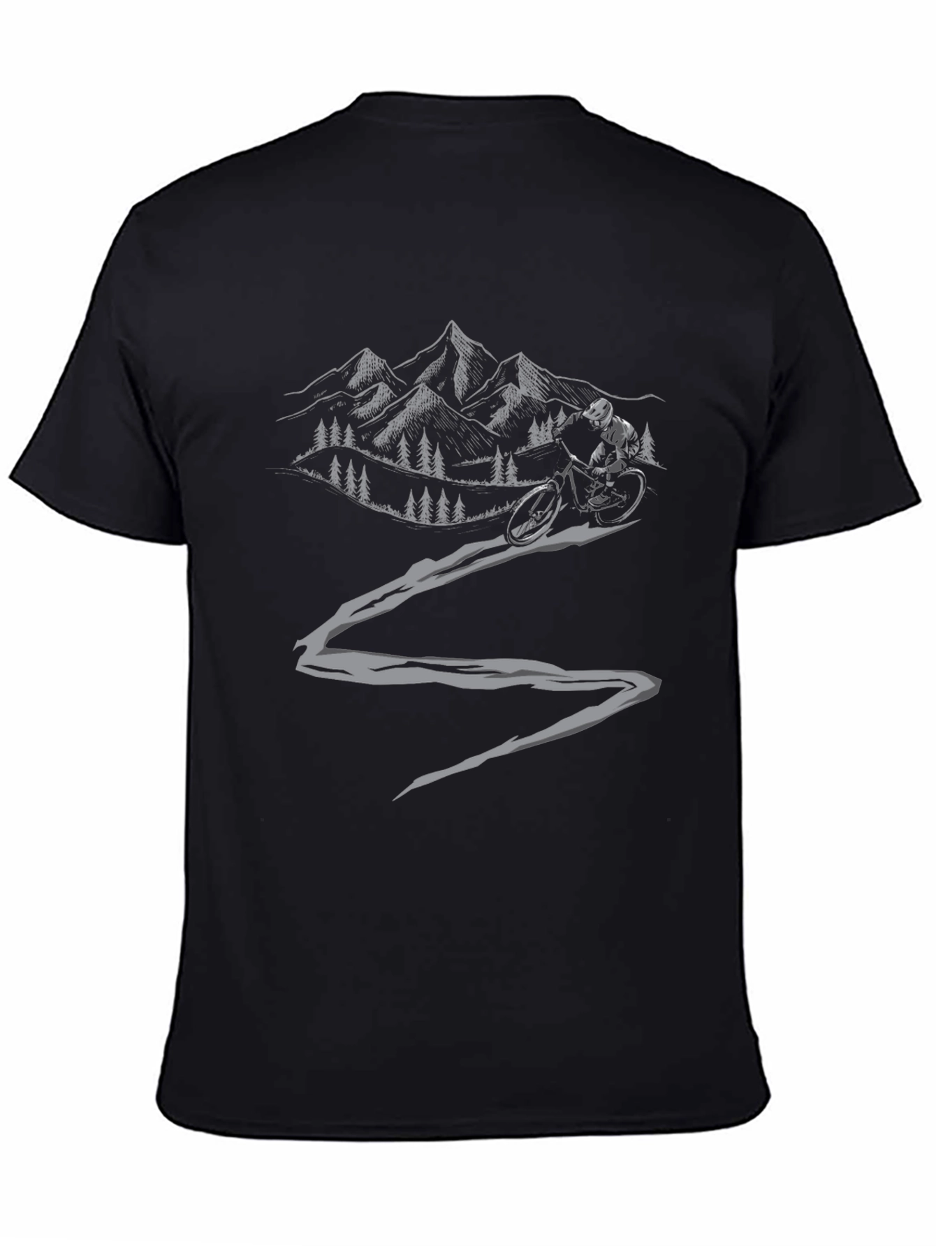 Mountain Biker Graphic Tee - Black