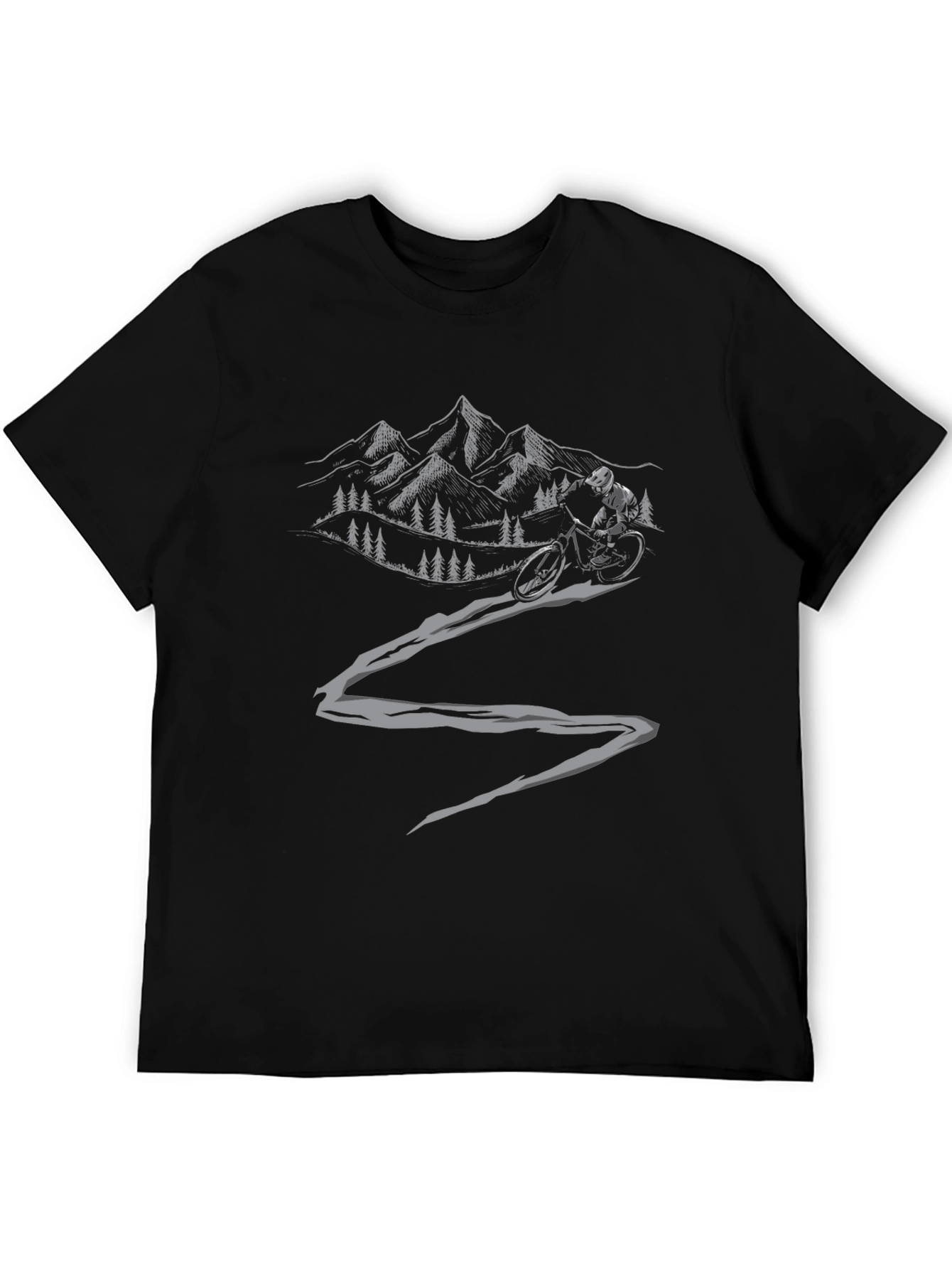 Mountain Biker Graphic Tee - Black