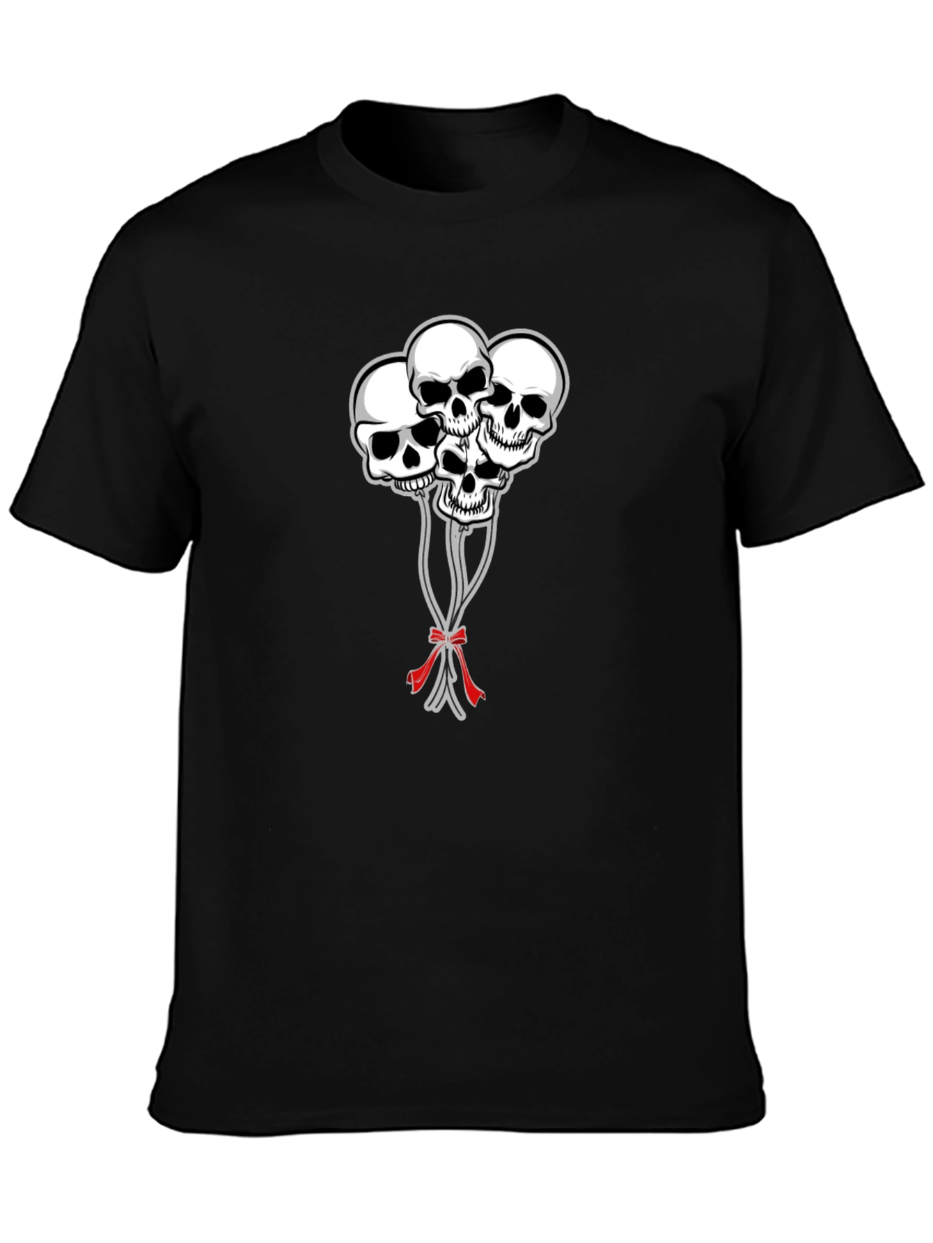 Skull Balloon Graphic Tee - Mens Black T-Shirt