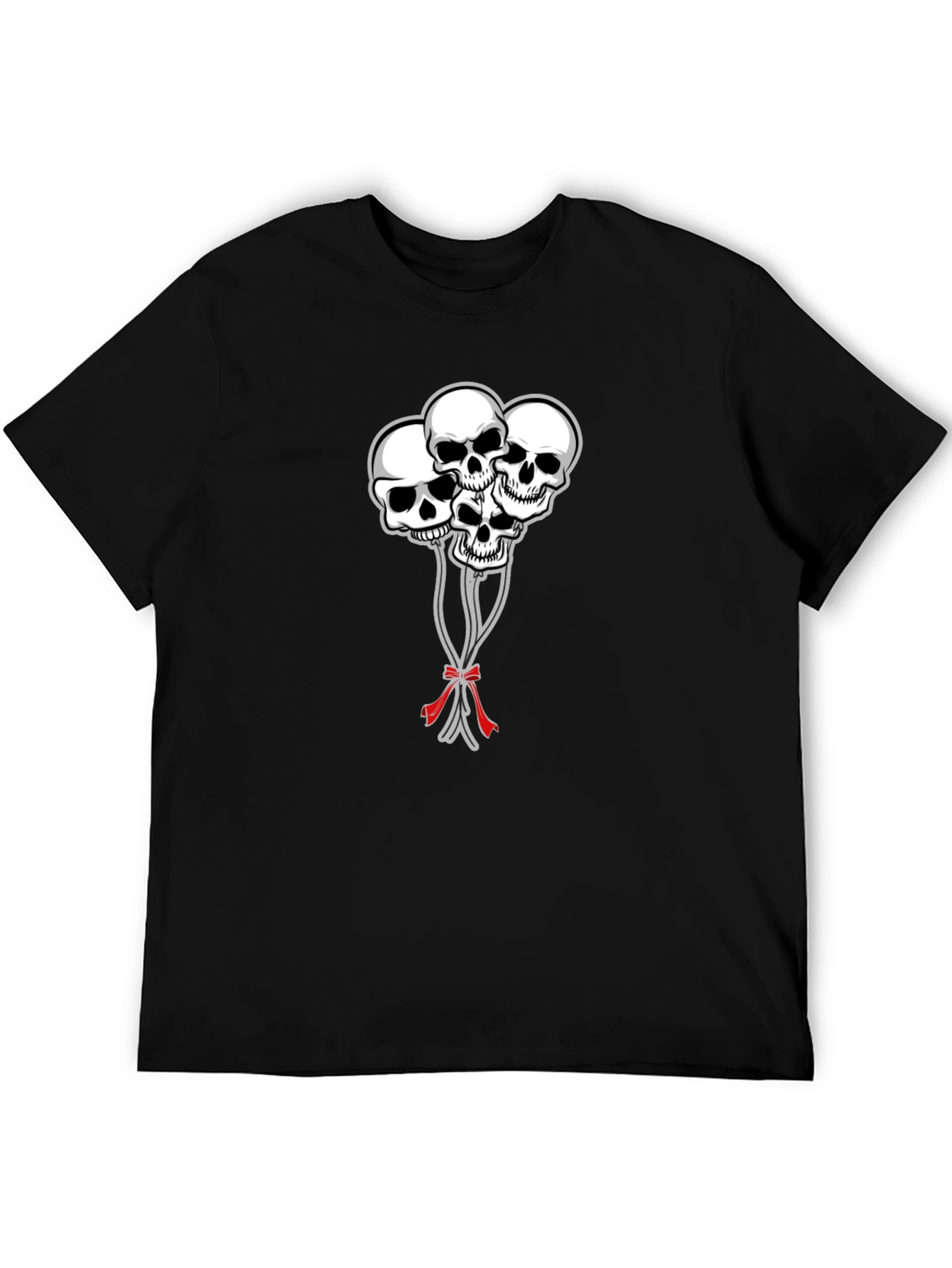 Skull Balloon Graphic Tee - Mens Black T-Shirt