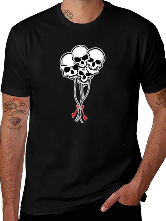 Skull Balloon Graphic Tee - Mens Black T-Shirt